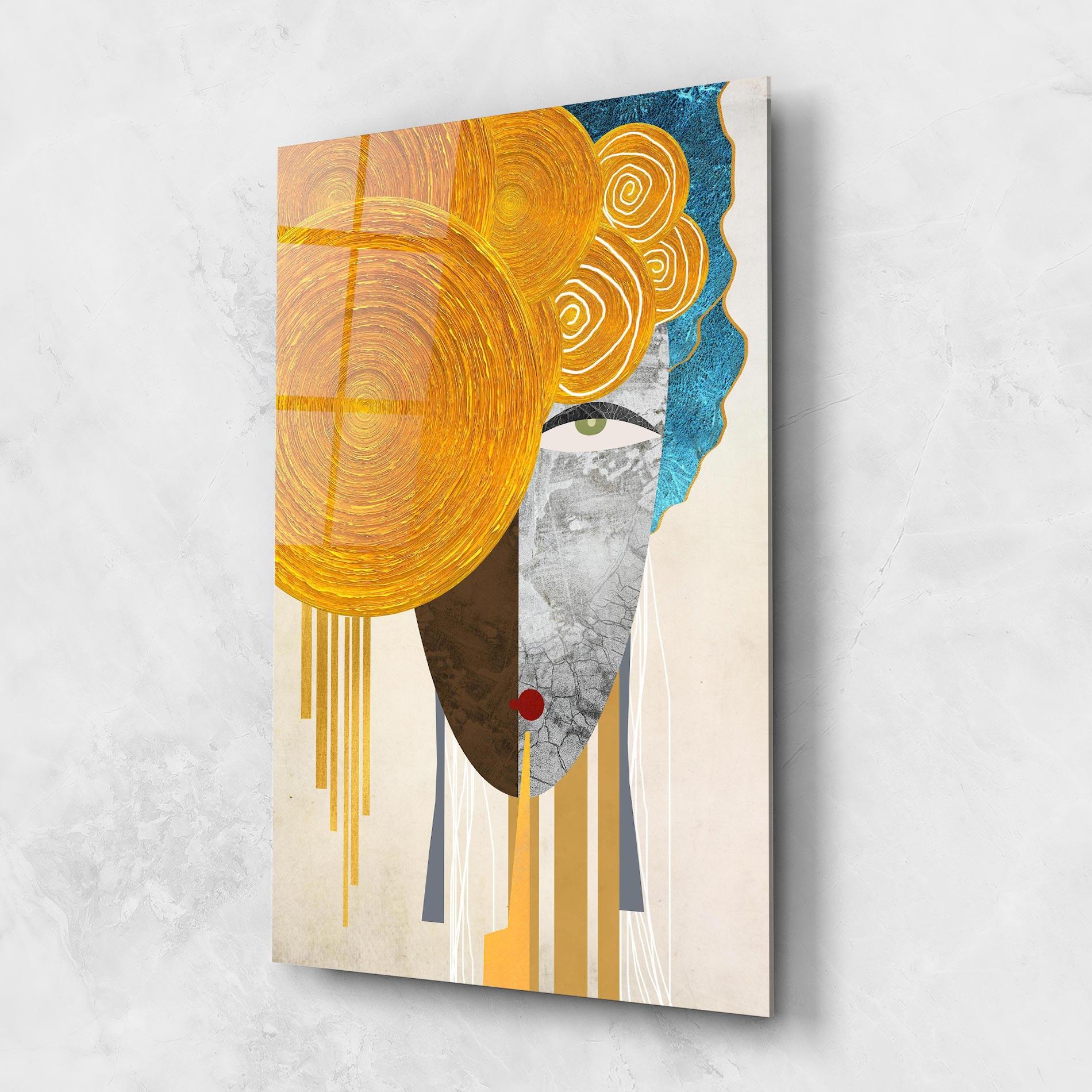 Üvegkép Abstract Grey Face 1 mockup 1