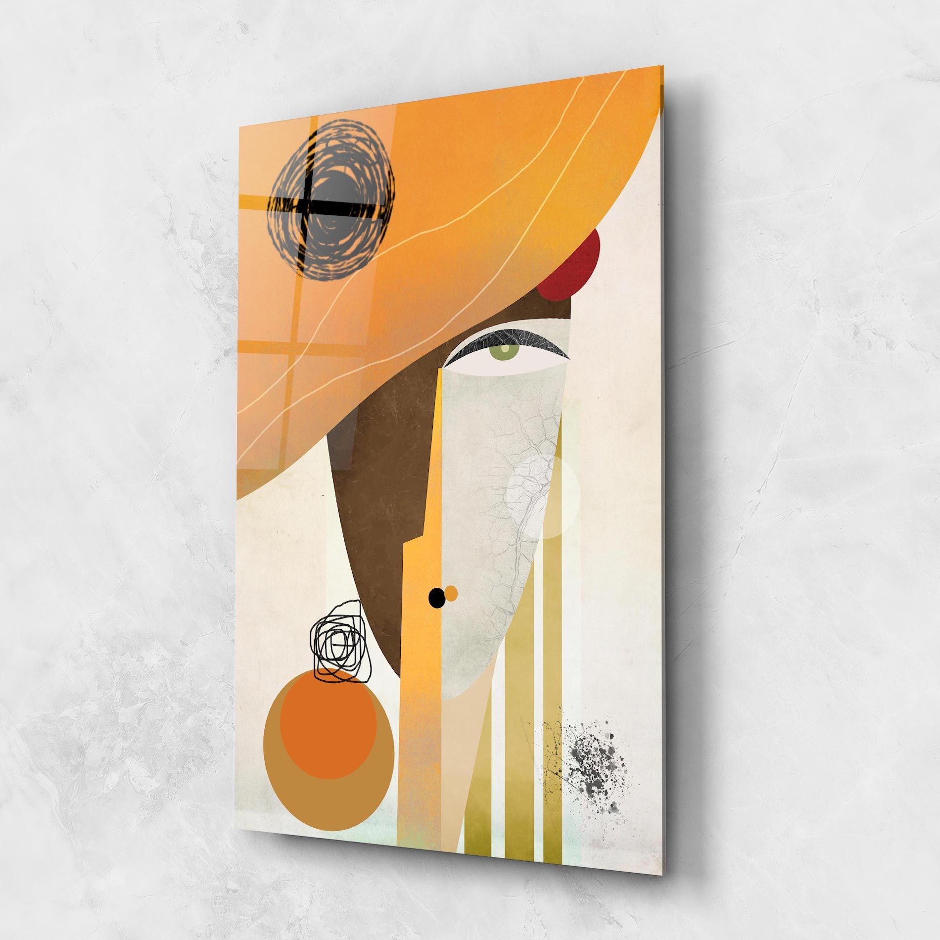 Abstract Orange Face mockup 1