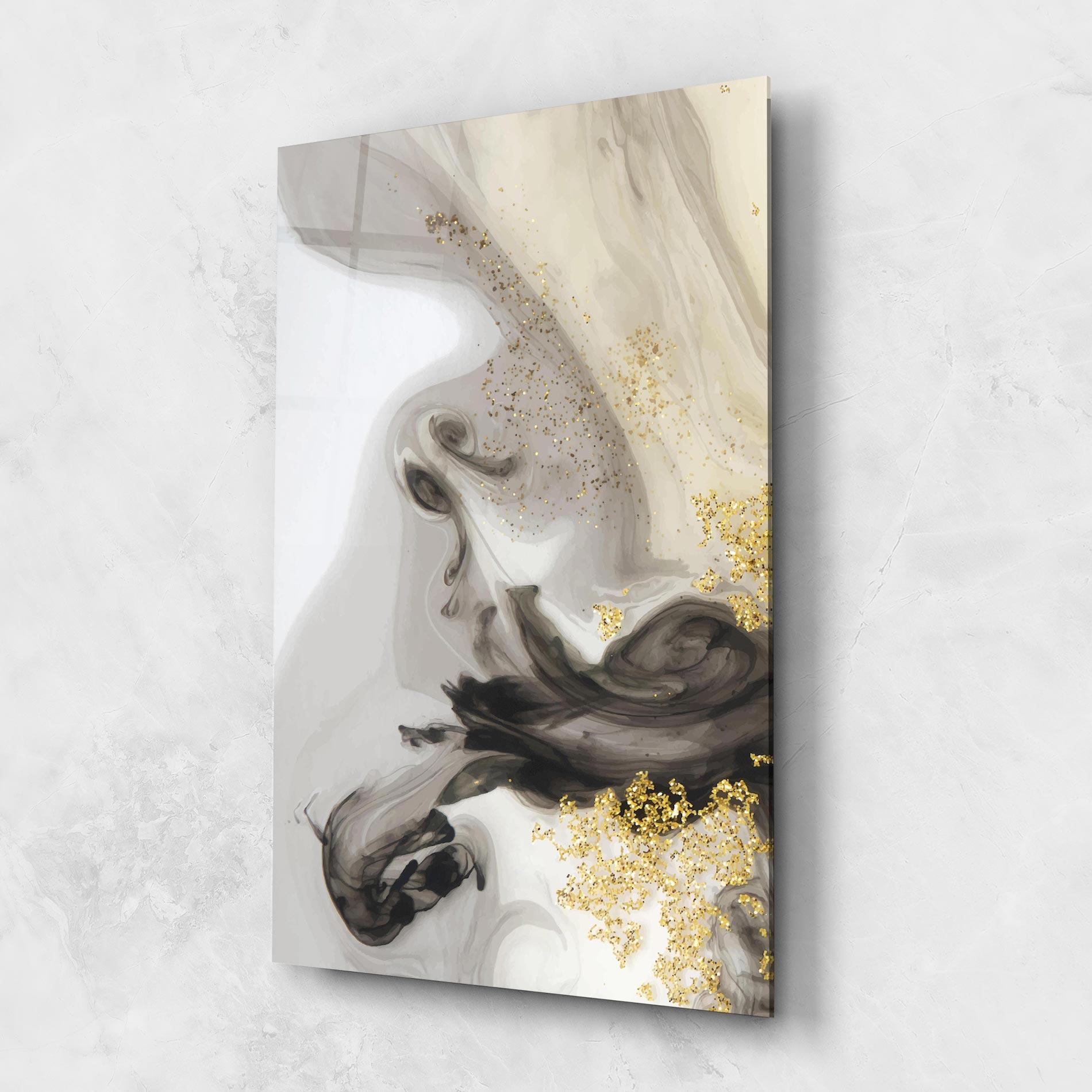 Üvegkép Gold Glitter Watercolor mockup 1
