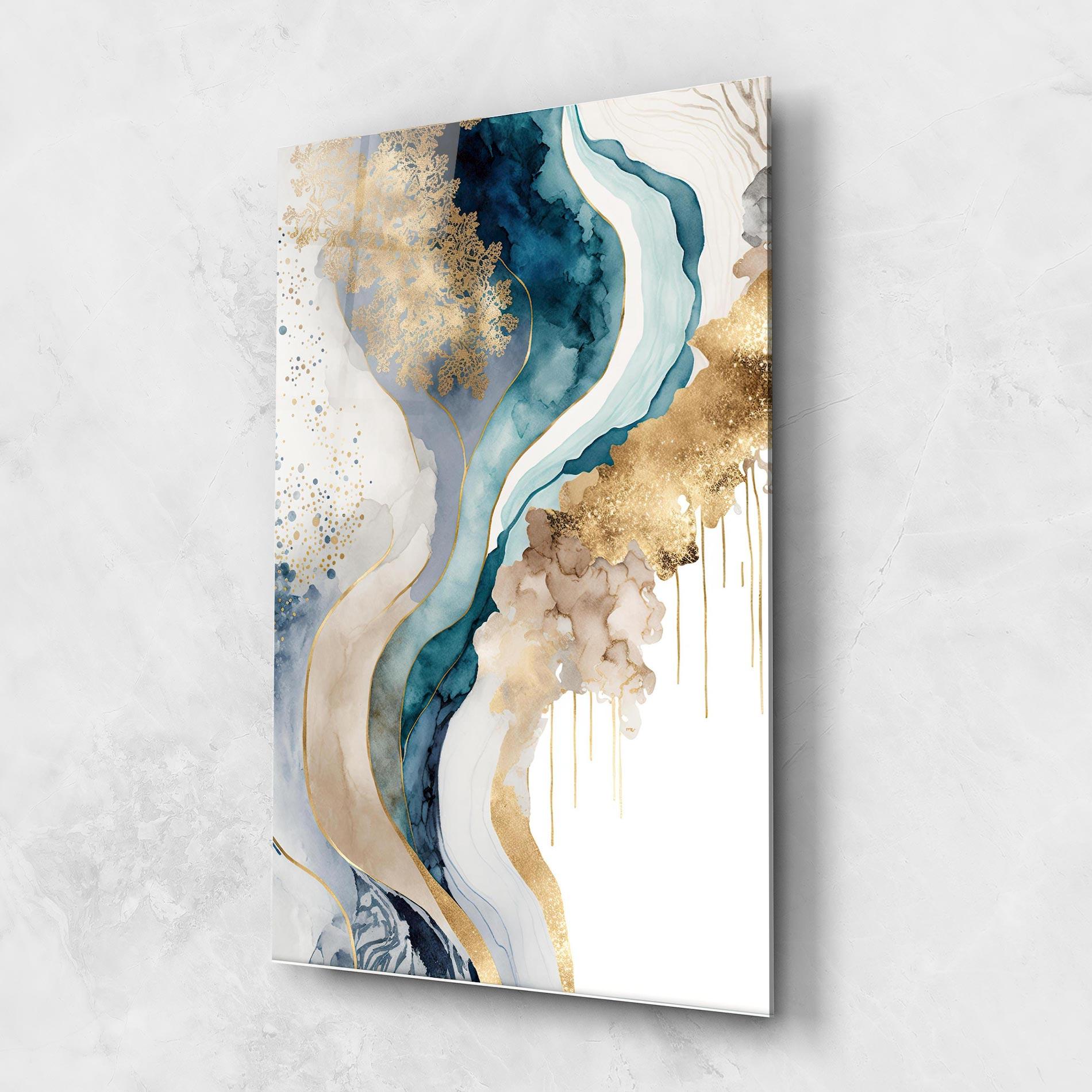 Üvegkép Light Blue Waves mockup 1