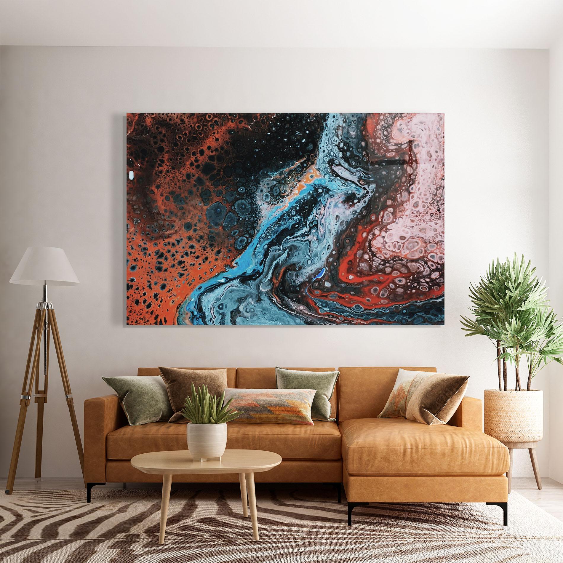 Üvegkép Abstract Turqoise Colors mockup 7