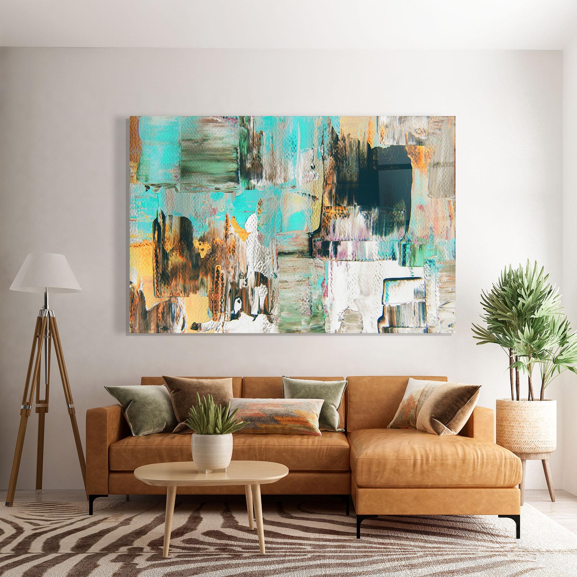 Üvegkép Acrylic Textured Paint mockup 7