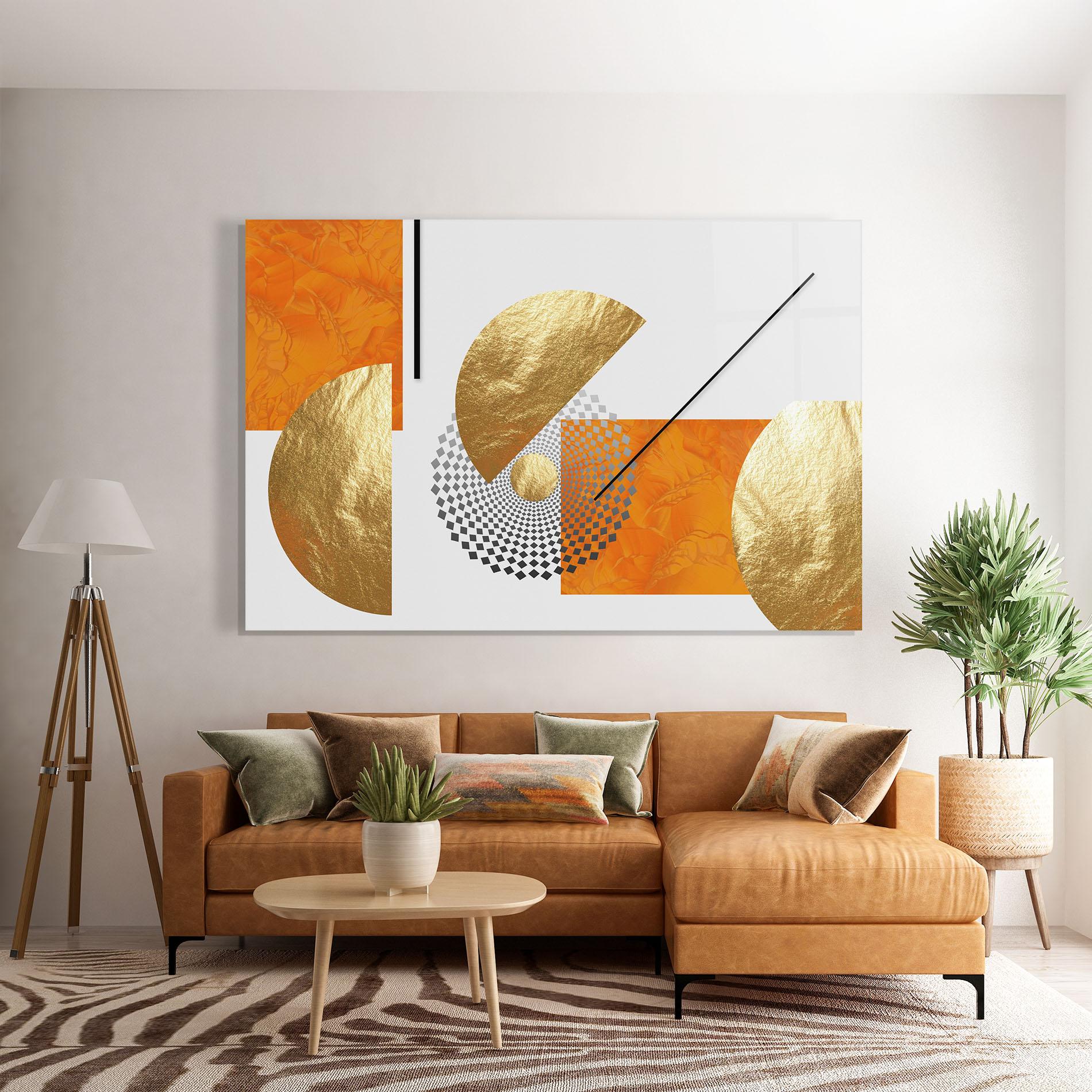 Üvegkép Beautiful Gold Shapes mockup 7