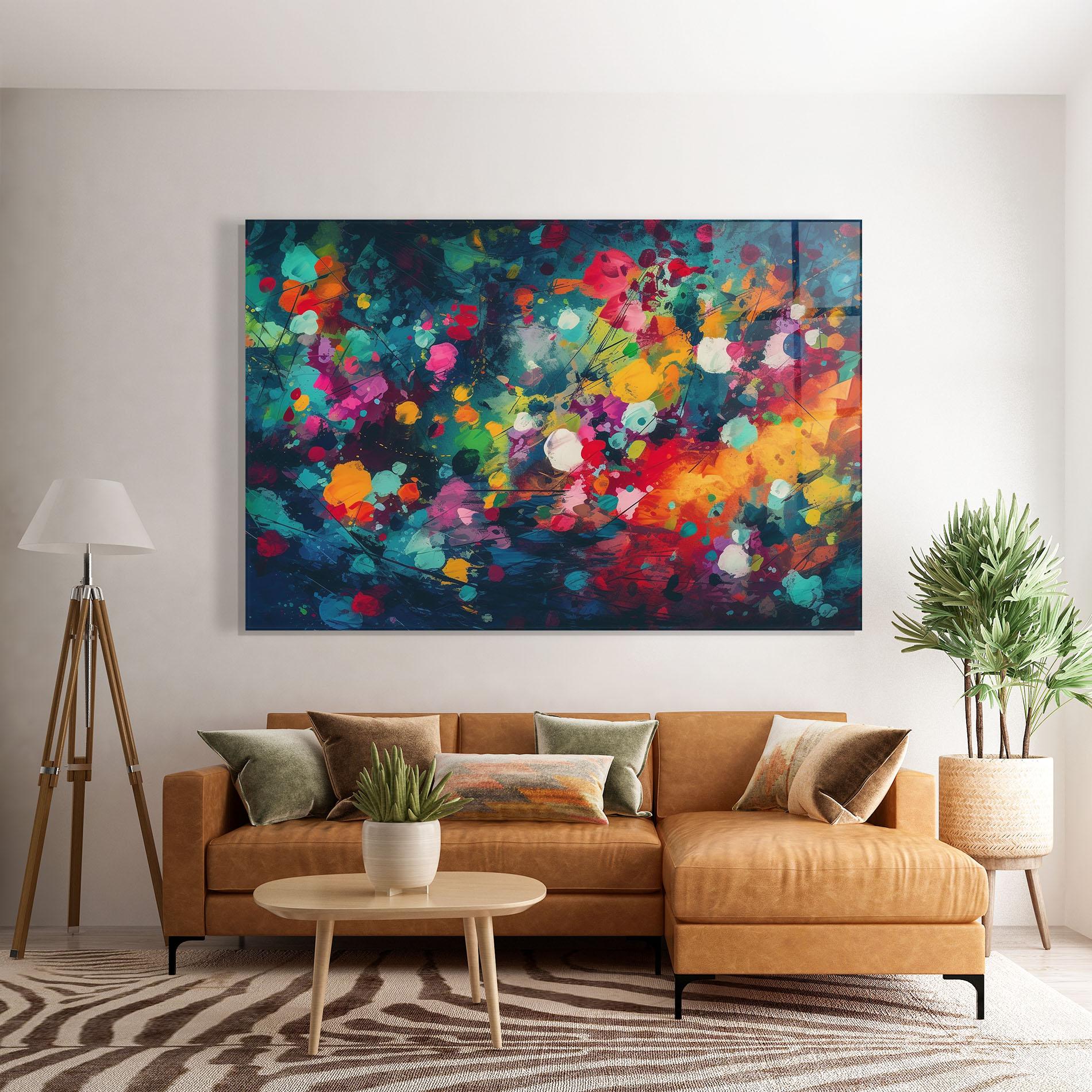 Üvegkép Colors Blue Background mockup 7