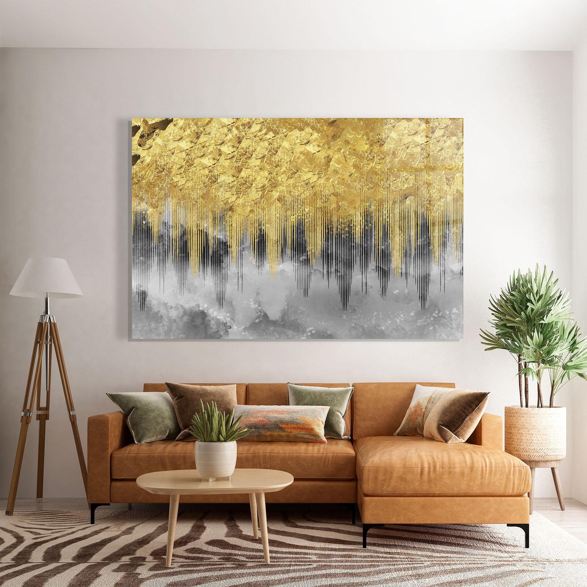 Üvegkép Golden Grey mockup 7