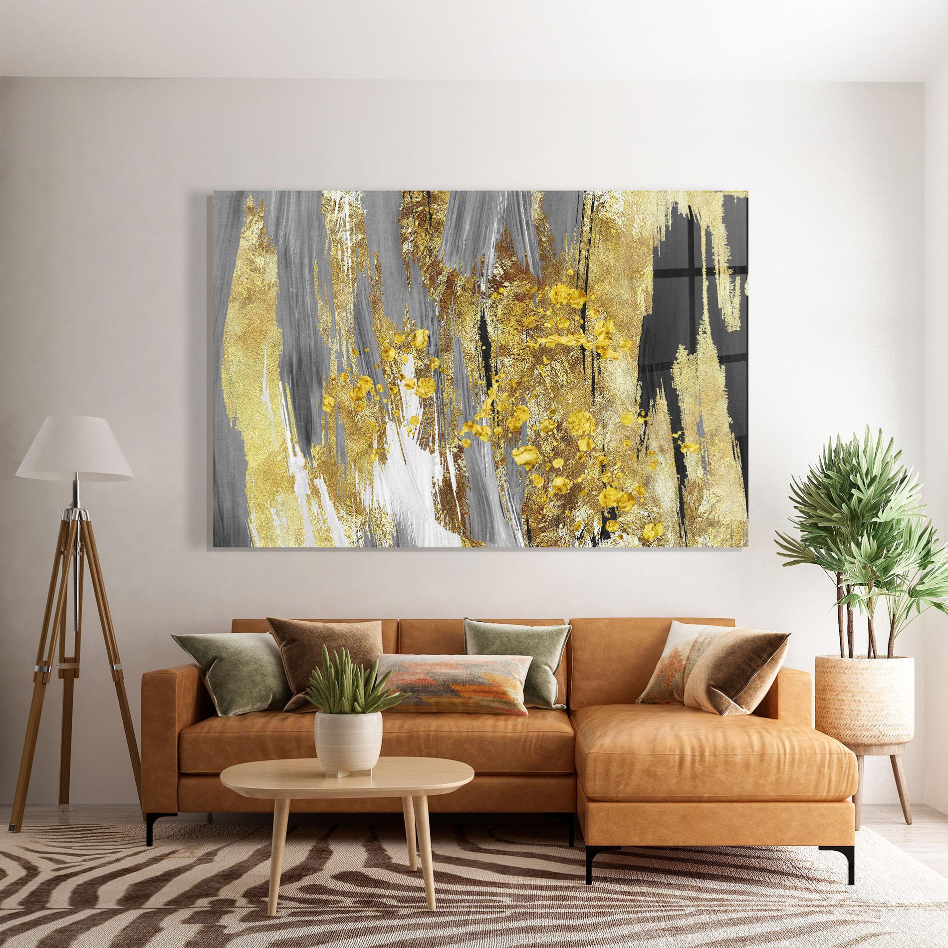 Üvegkép Golden Grfey Lines mockup 7