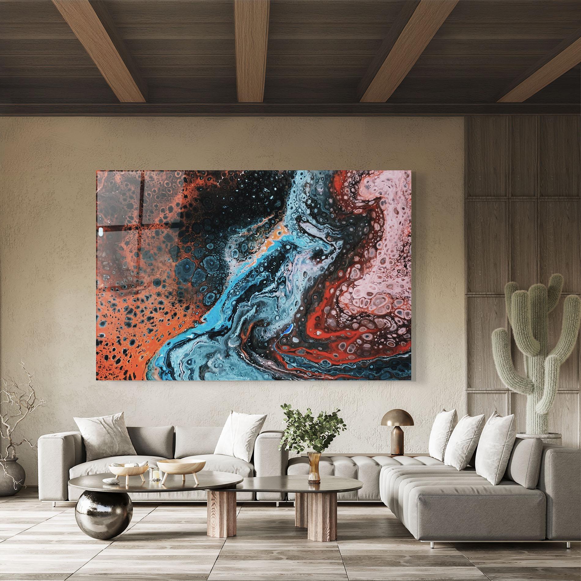 Üvegkép Abstract Turqoise Colors mockup 8