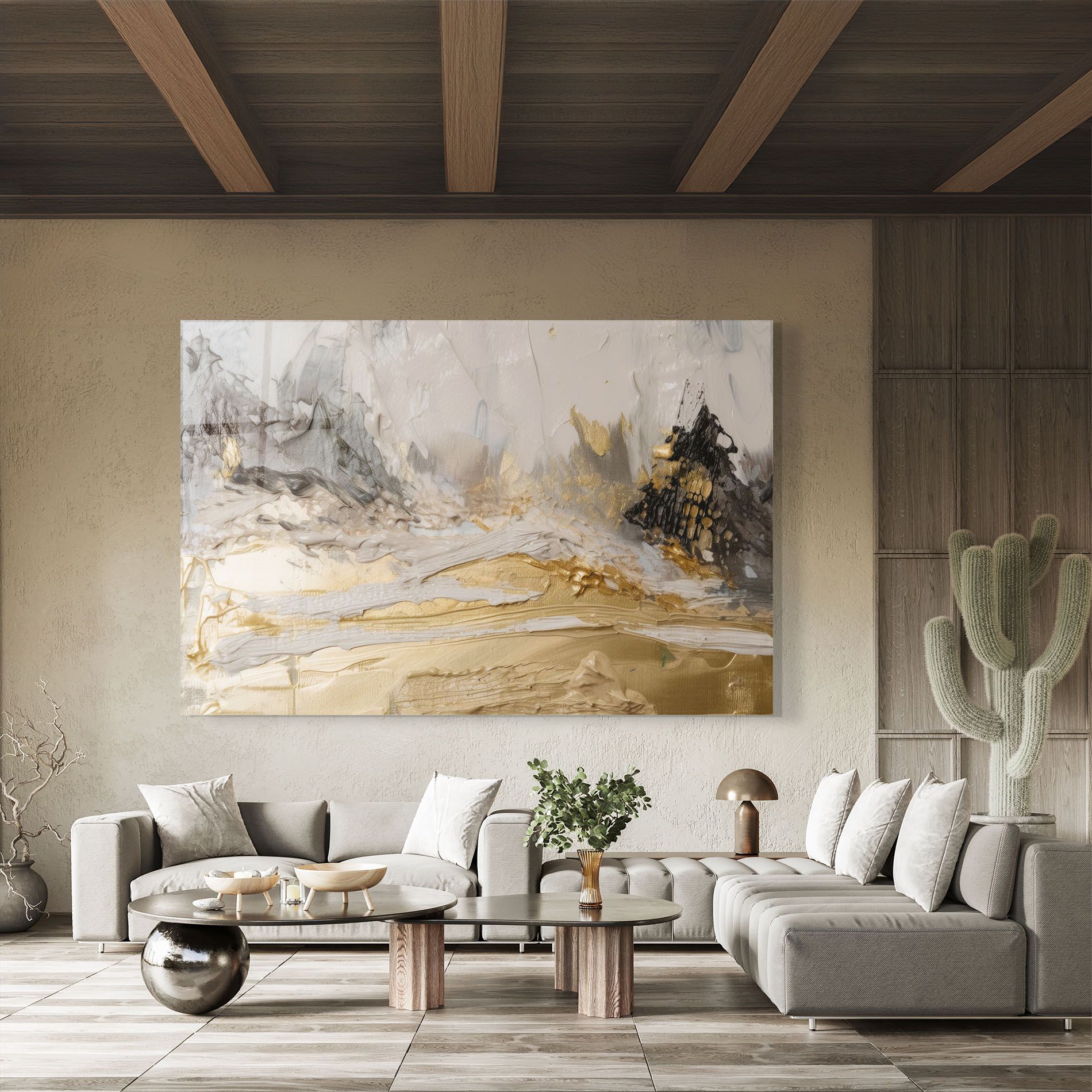 Abstract White Waves mockup 8