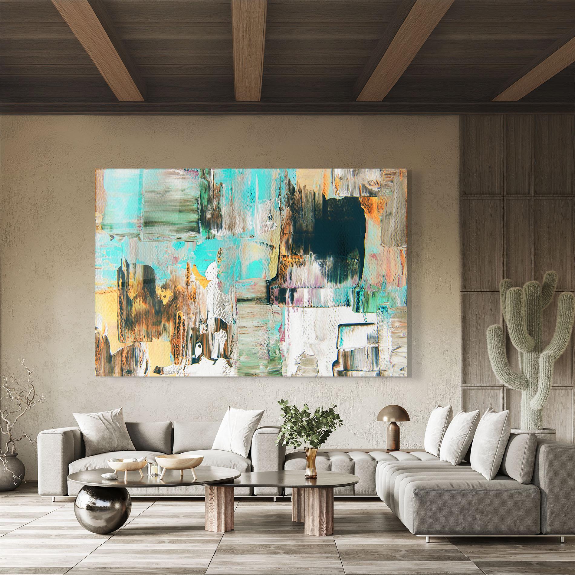 Üvegkép Acrylic Textured Paint mockup 8