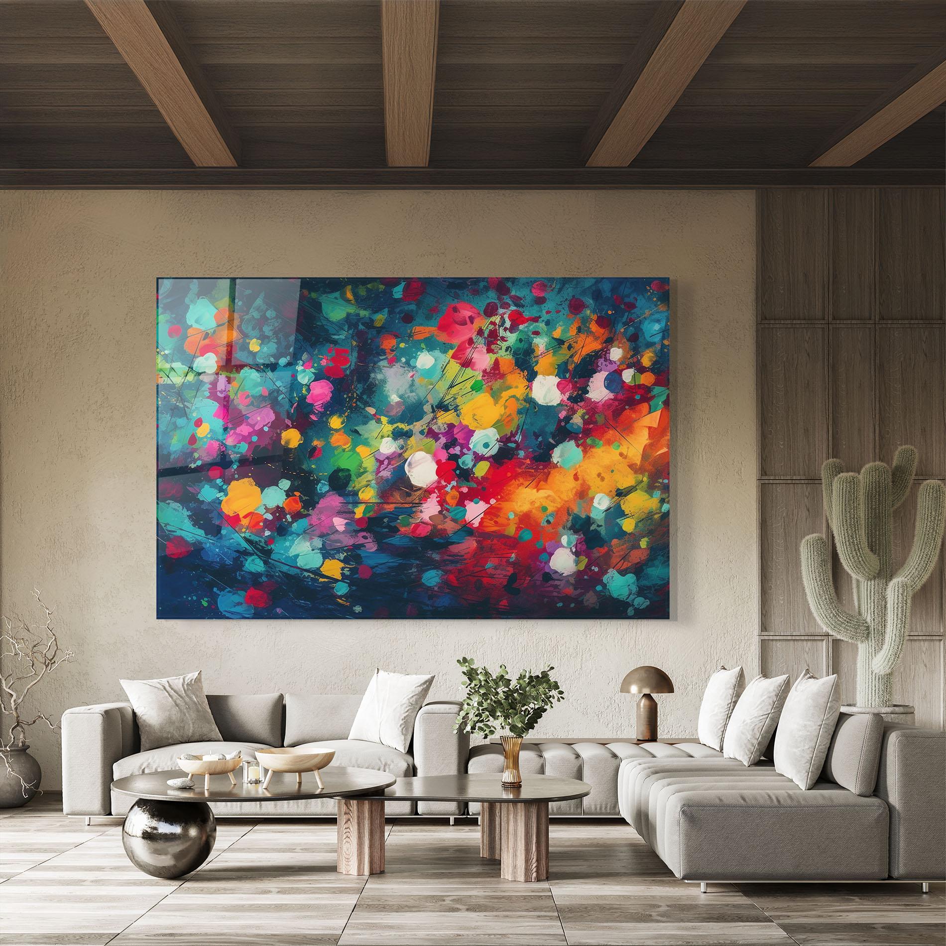 Üvegkép Colors Blue Background mockup 8