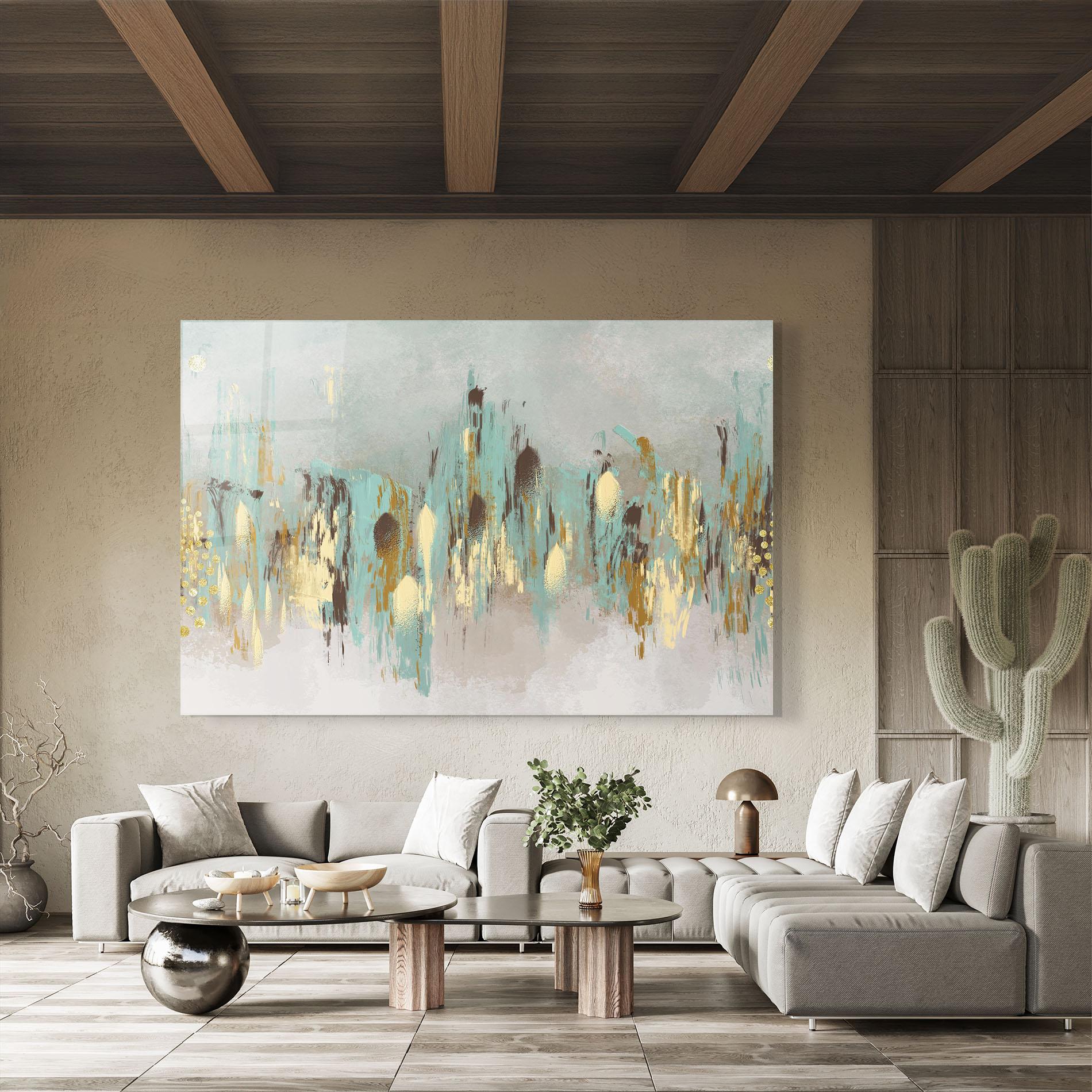 Üvegkép Gold Spiral Points mockup 8