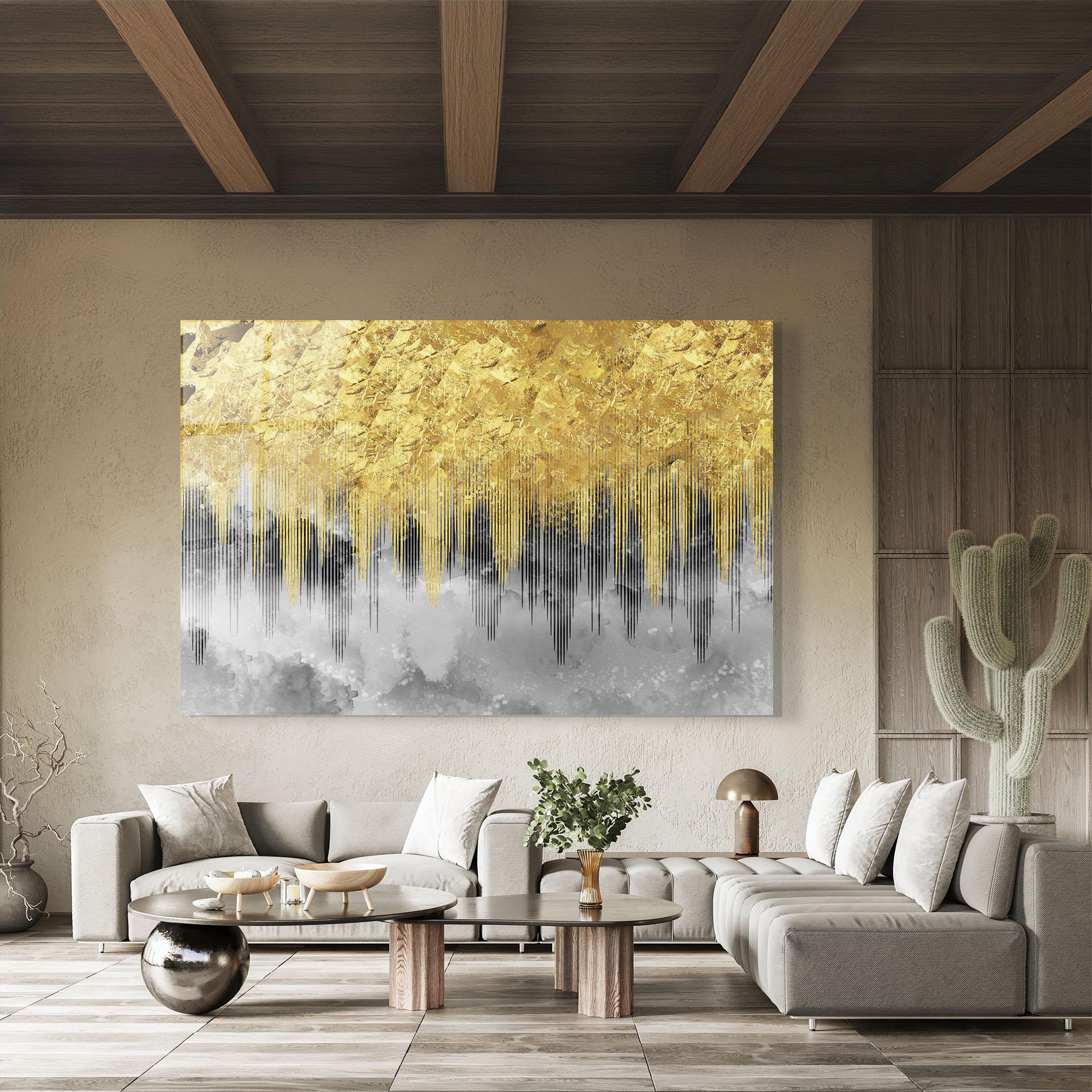 Üvegkép Golden Grey mockup 8