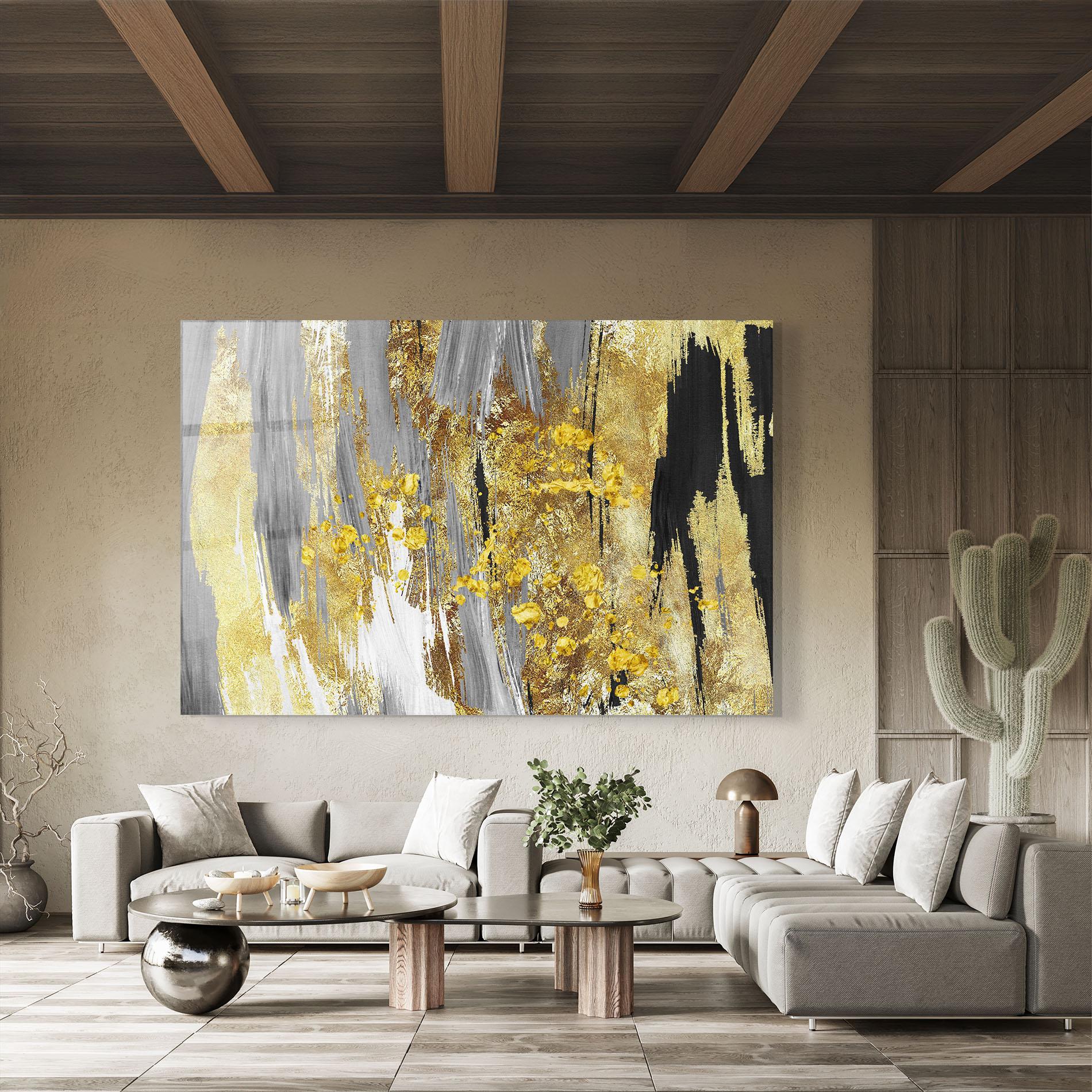 Üvegkép Golden Grfey Lines mockup 8