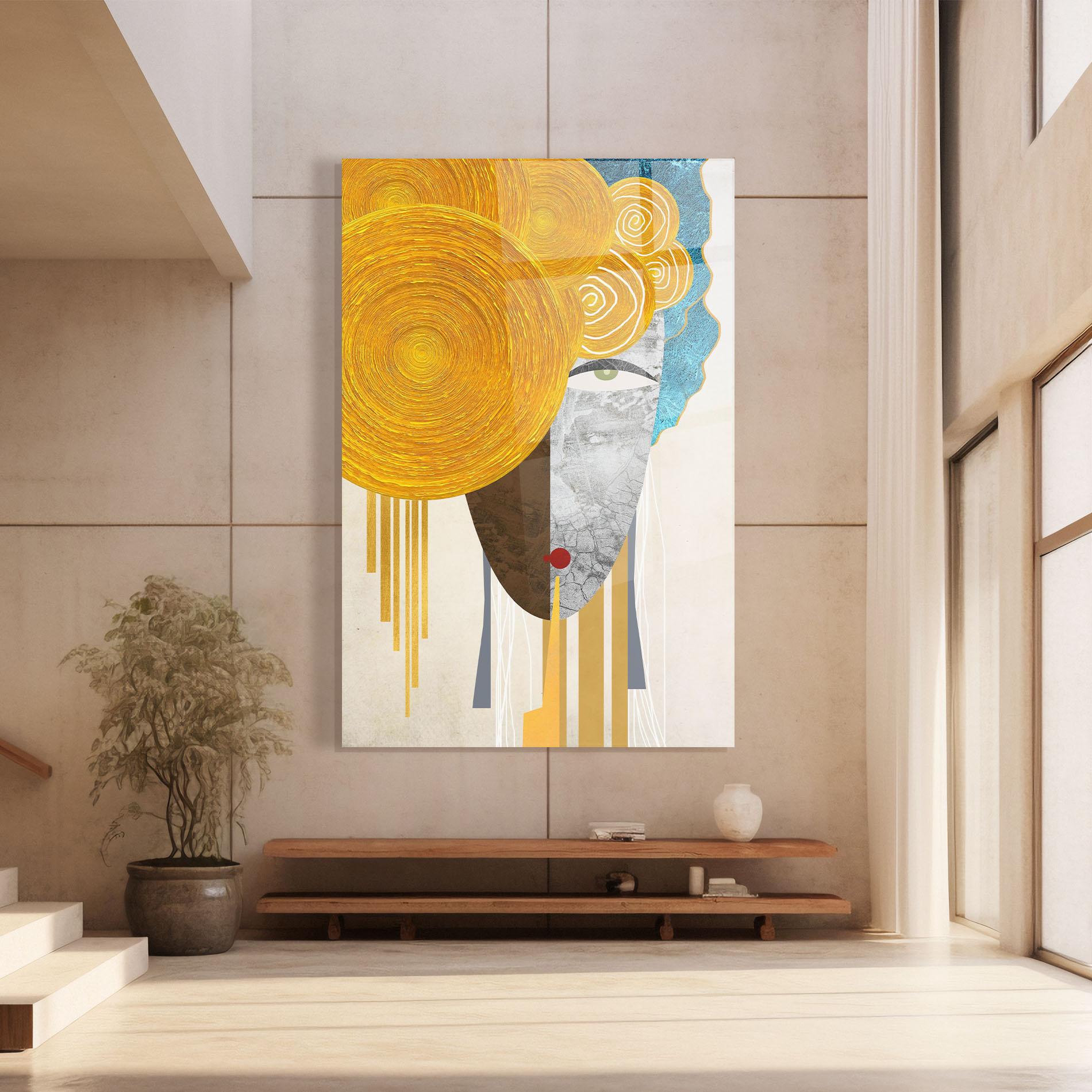 Üvegkép Abstract Grey Face 1 mockup 8