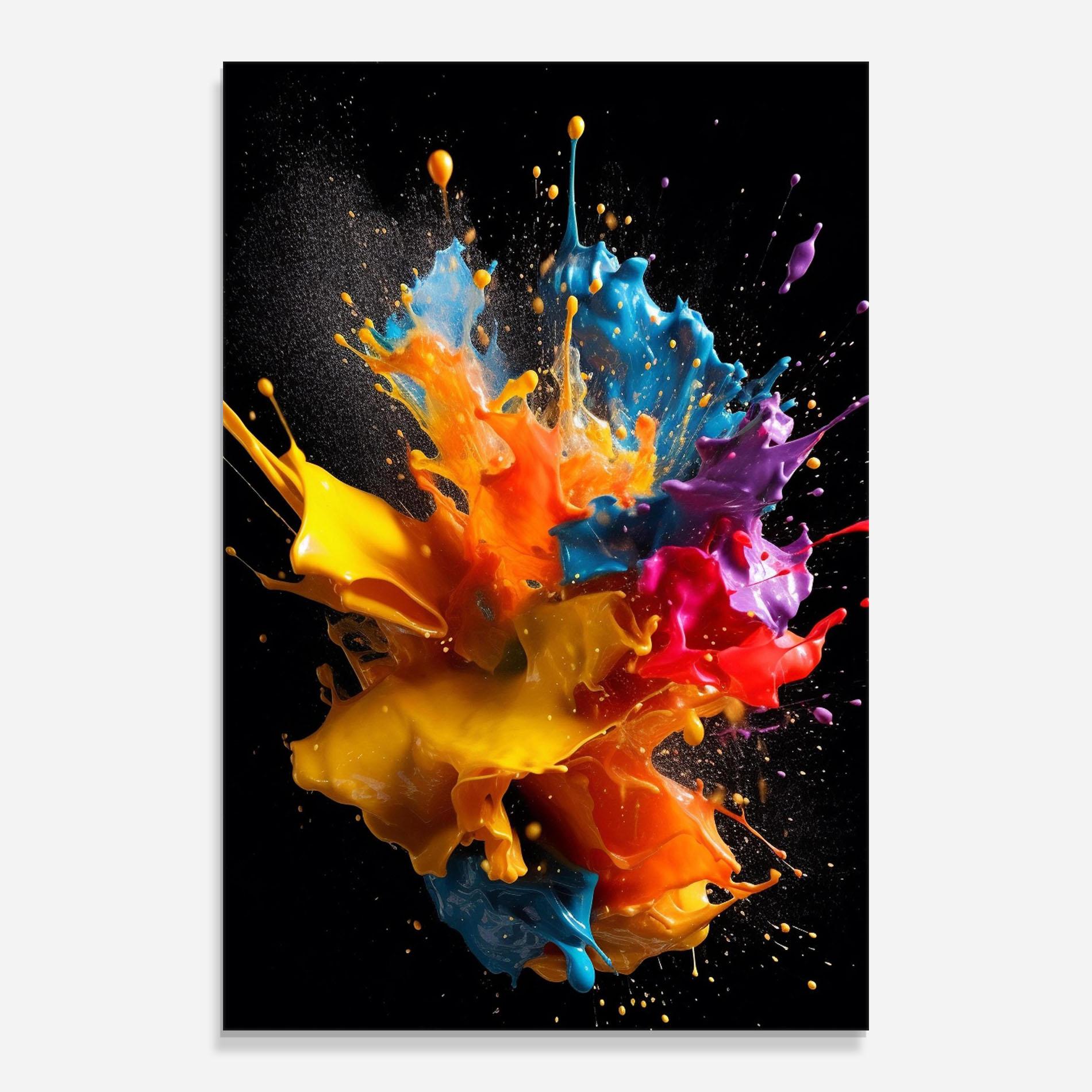 Üvegkép Colors Splashing mockup 0