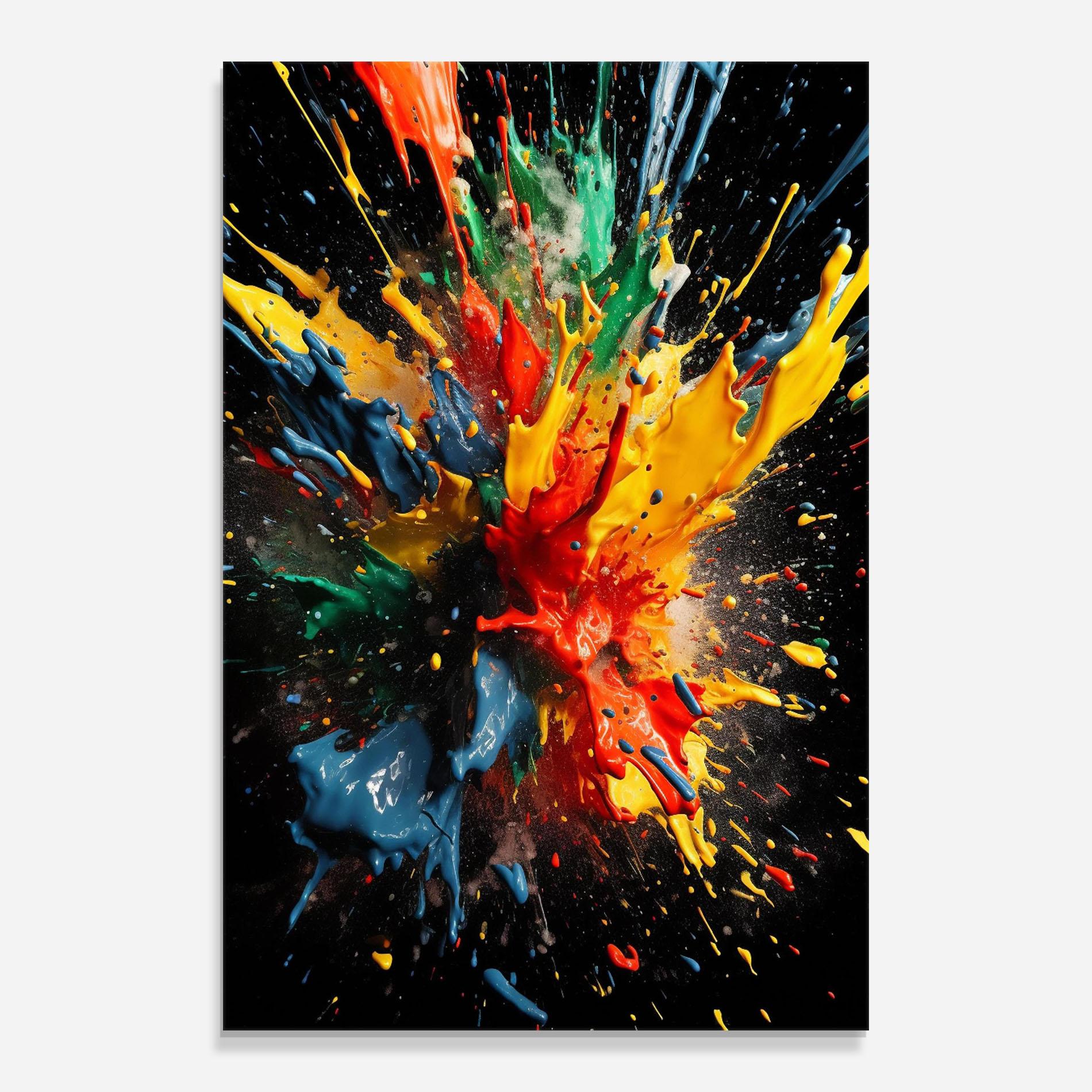 Üvegkép Floating Color Splash mockup 0