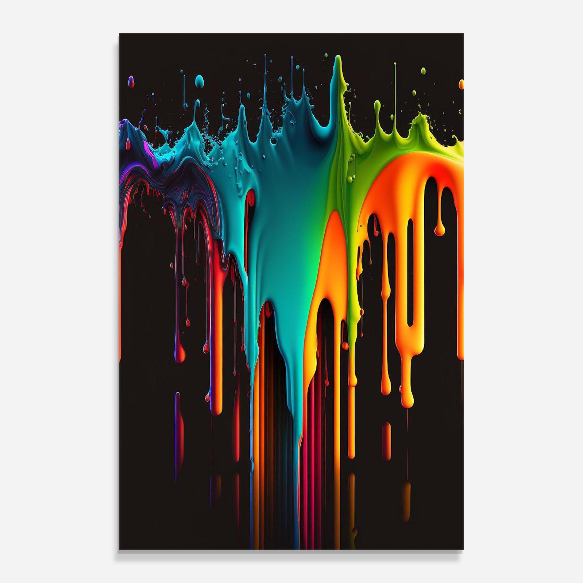 Üvegkép Rainbow Floating Colors mockup 0