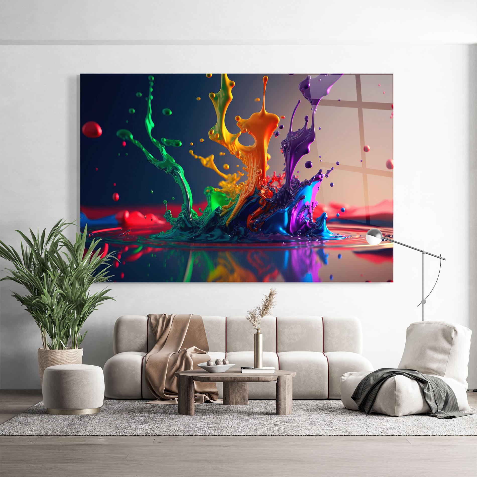 Üvegkép Green Color Splash mockup 9