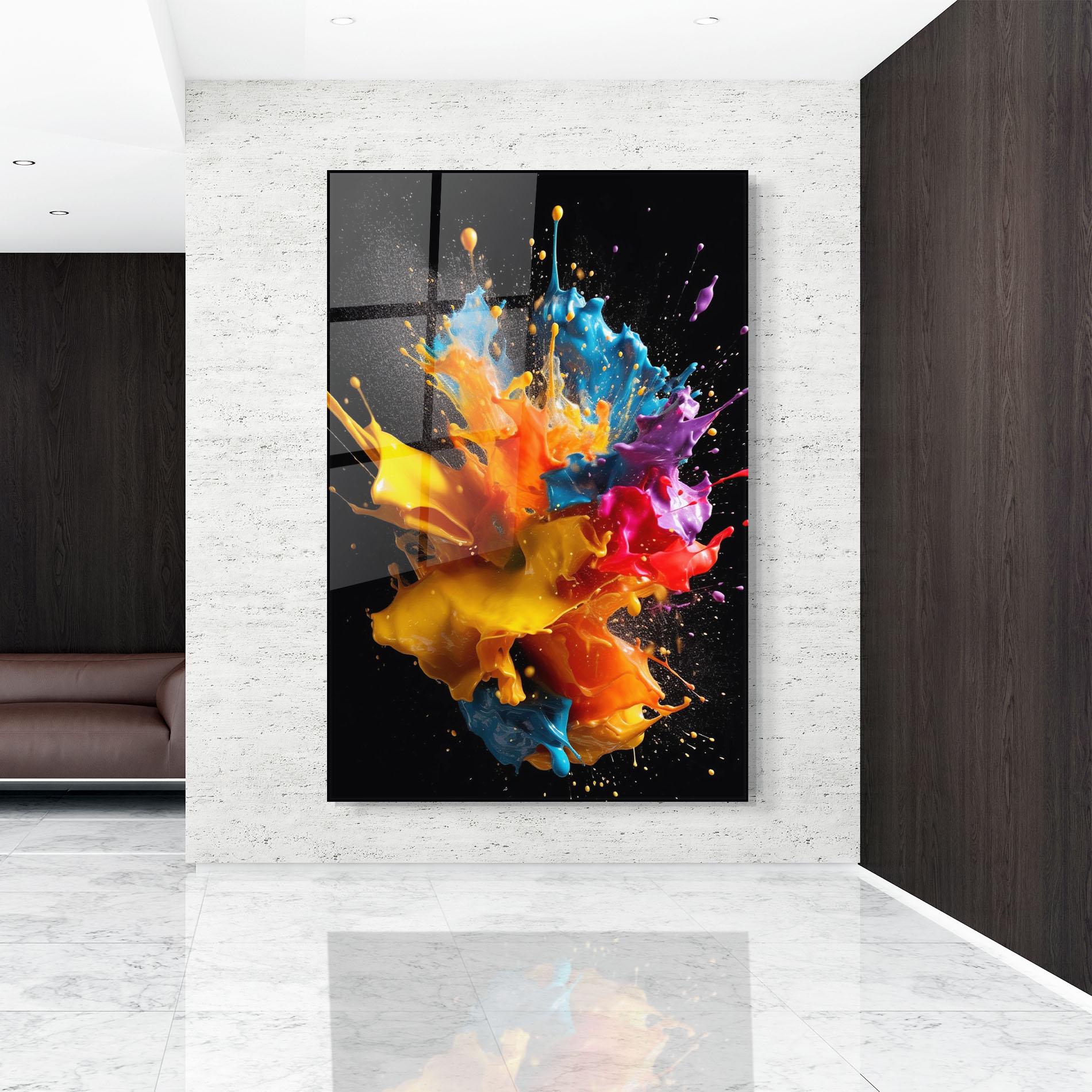 Üvegkép Colors Splashing mockup 9