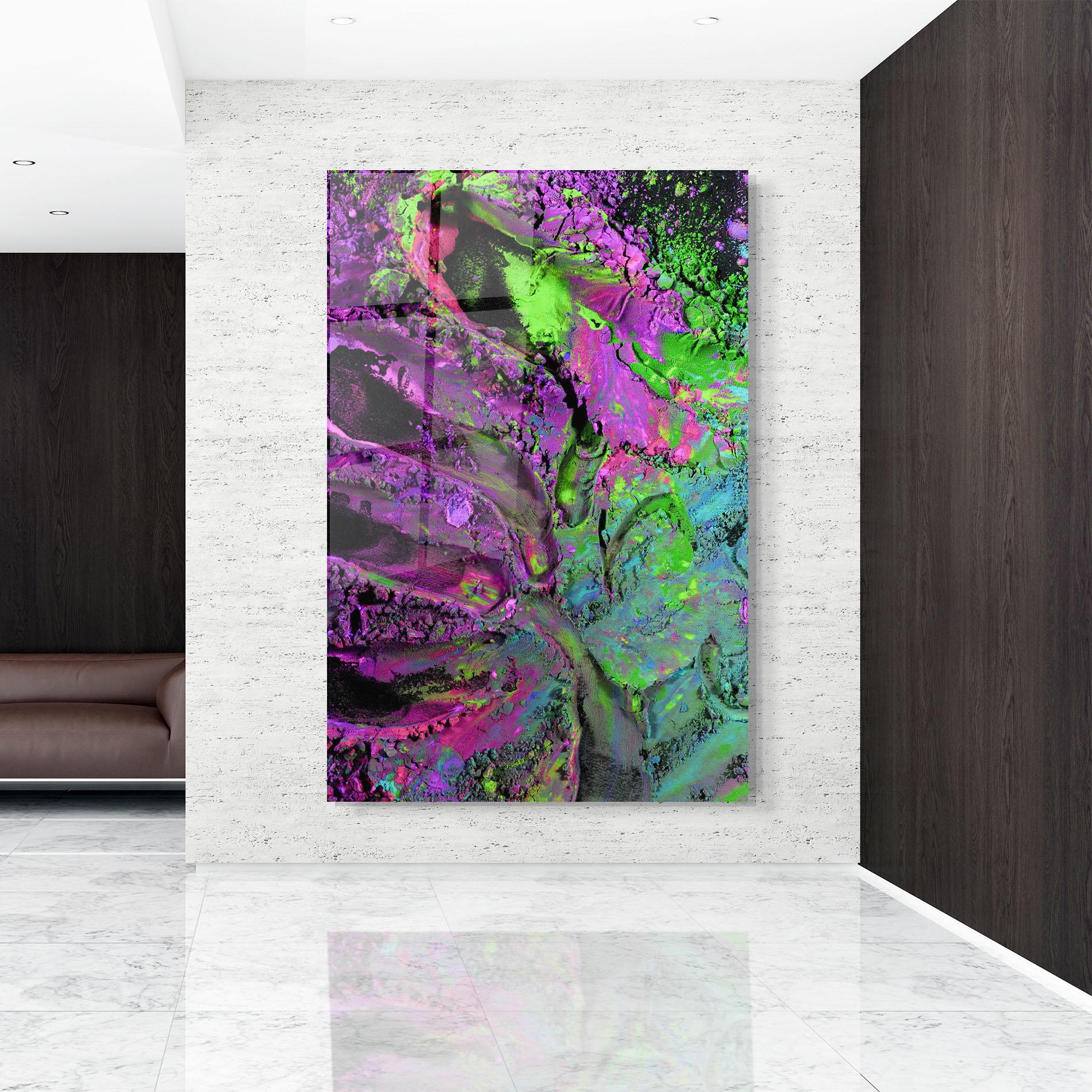 Üvegkép Purple Powder mockup 9