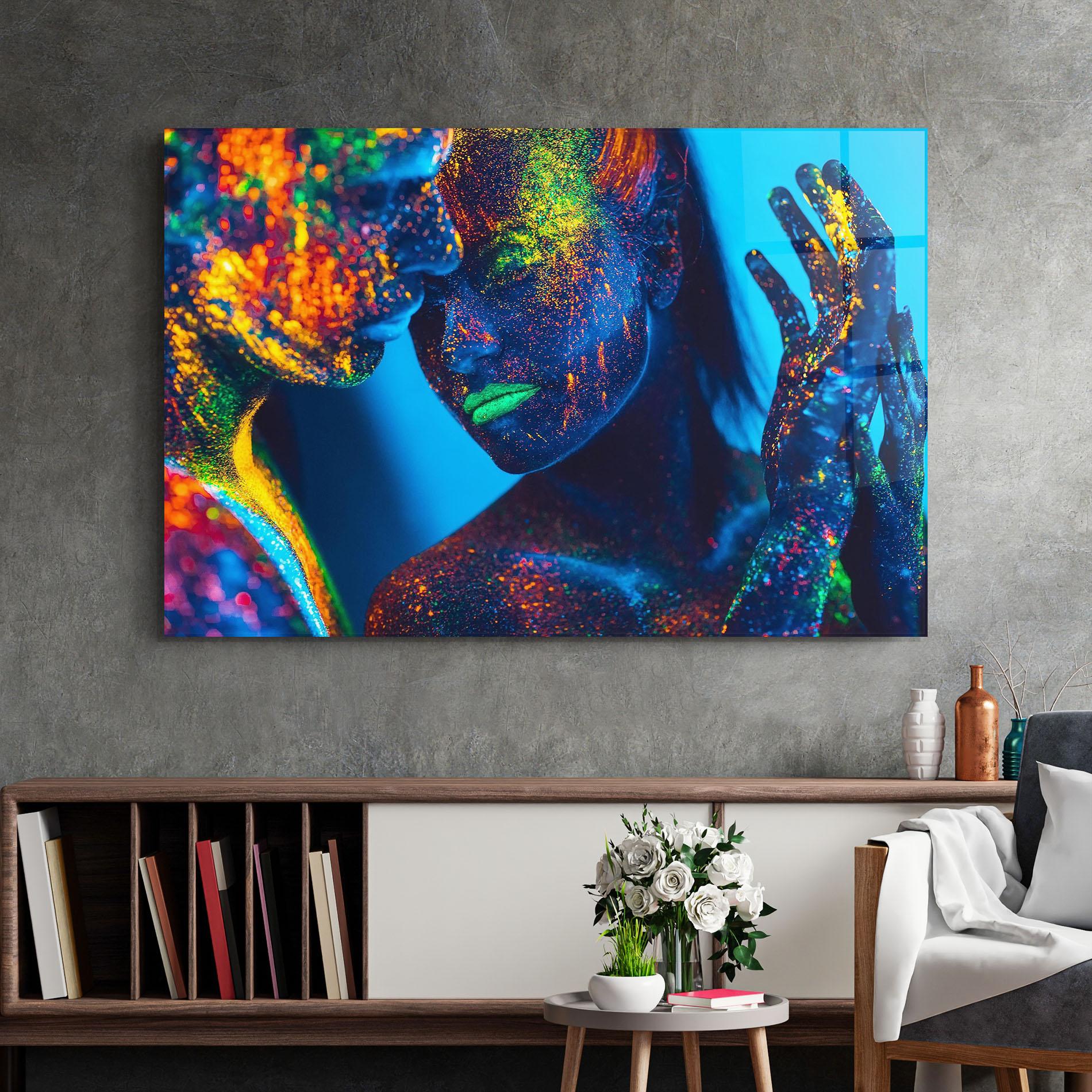 Üvegkép Fluorescent Couple mockup 2