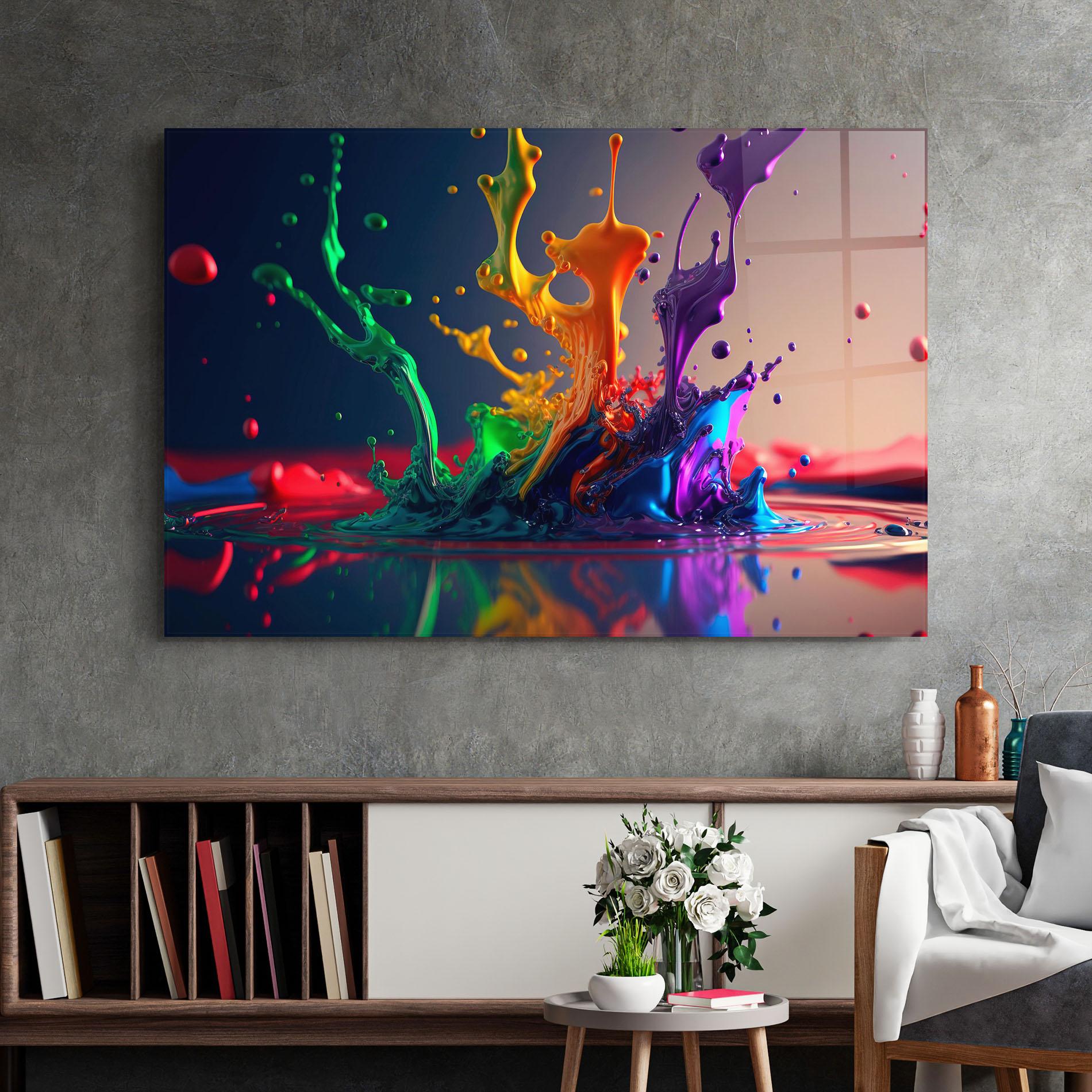 Üvegkép Green Color Splash mockup 2