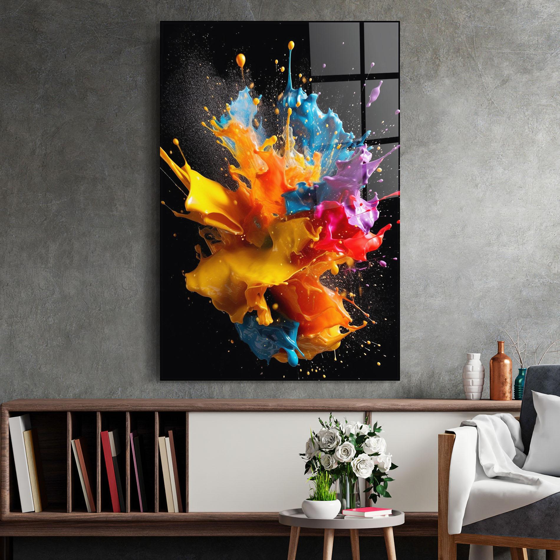 Üvegkép Colors Splashing mockup 2
