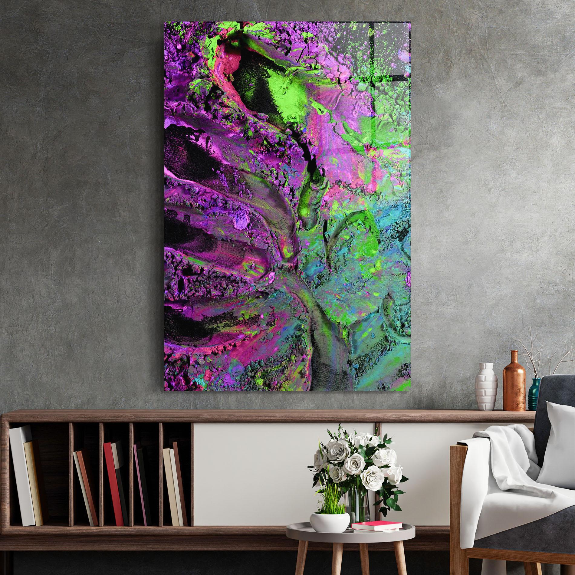 Üvegkép Purple Powder mockup 2