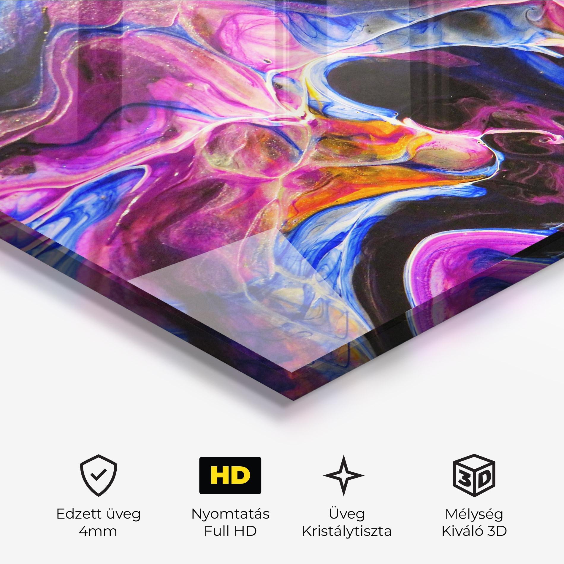 Üvegkép Colourful Abstract Shades mockup 3