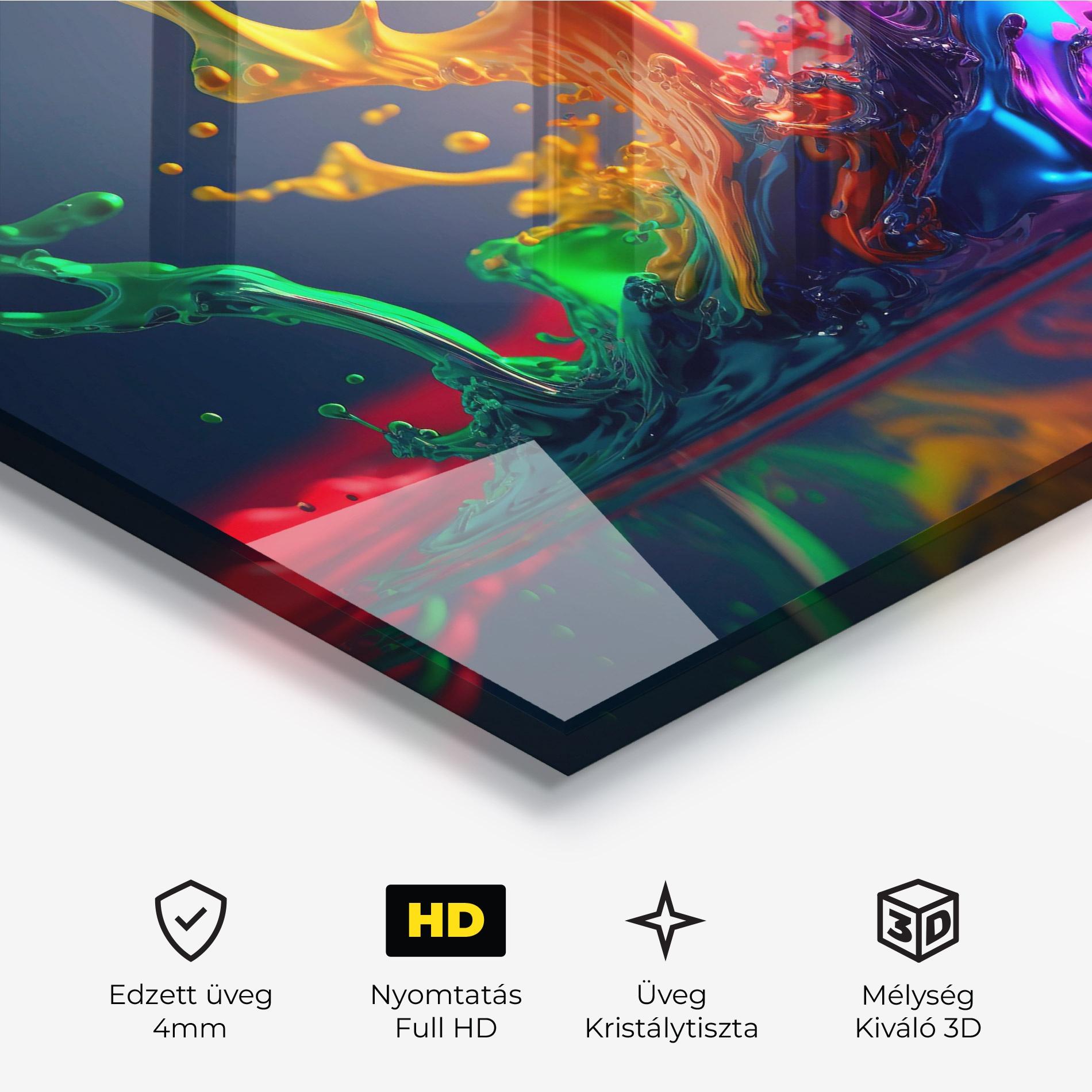 Üvegkép Green Color Splash mockup 3