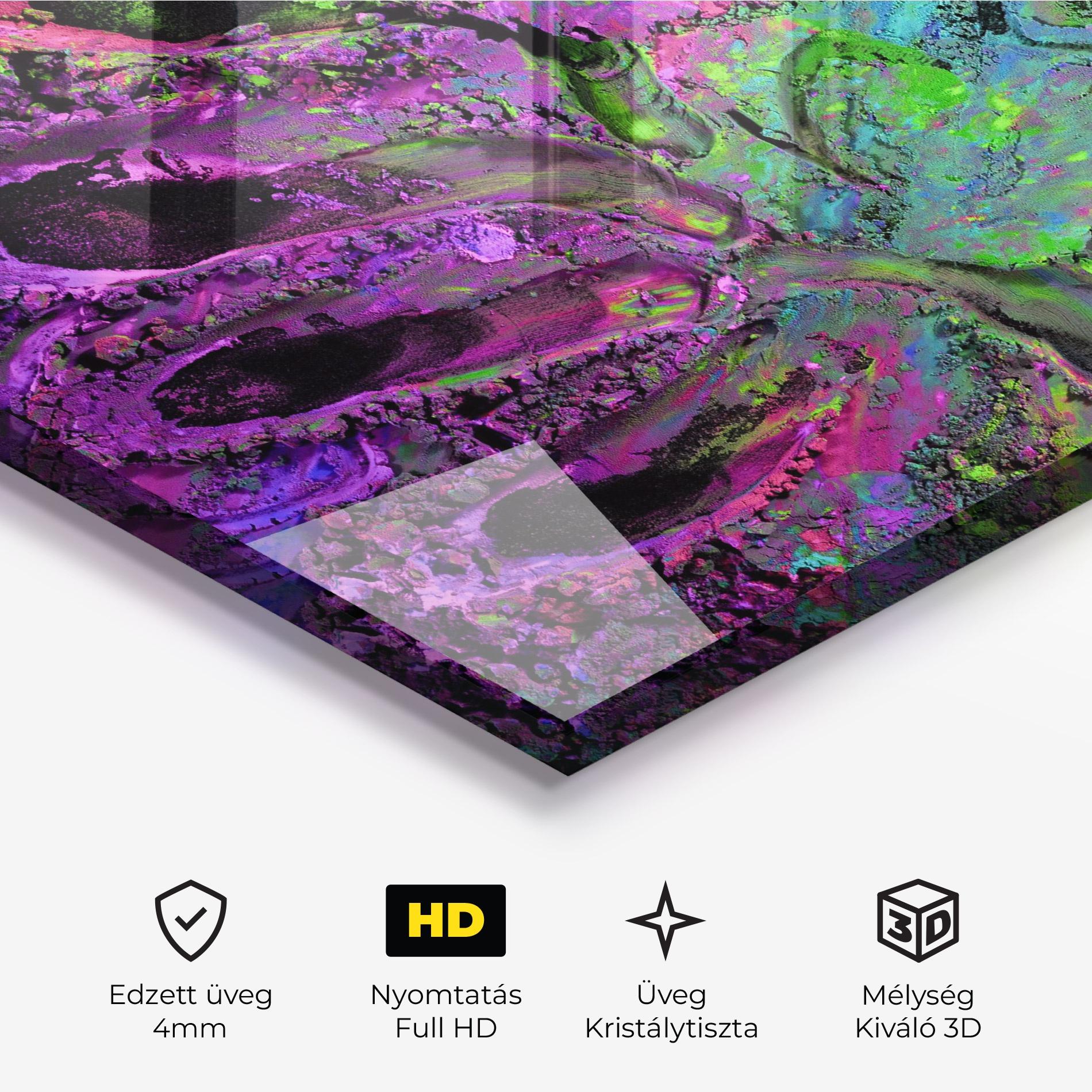 Üvegkép Purple Powder mockup 3