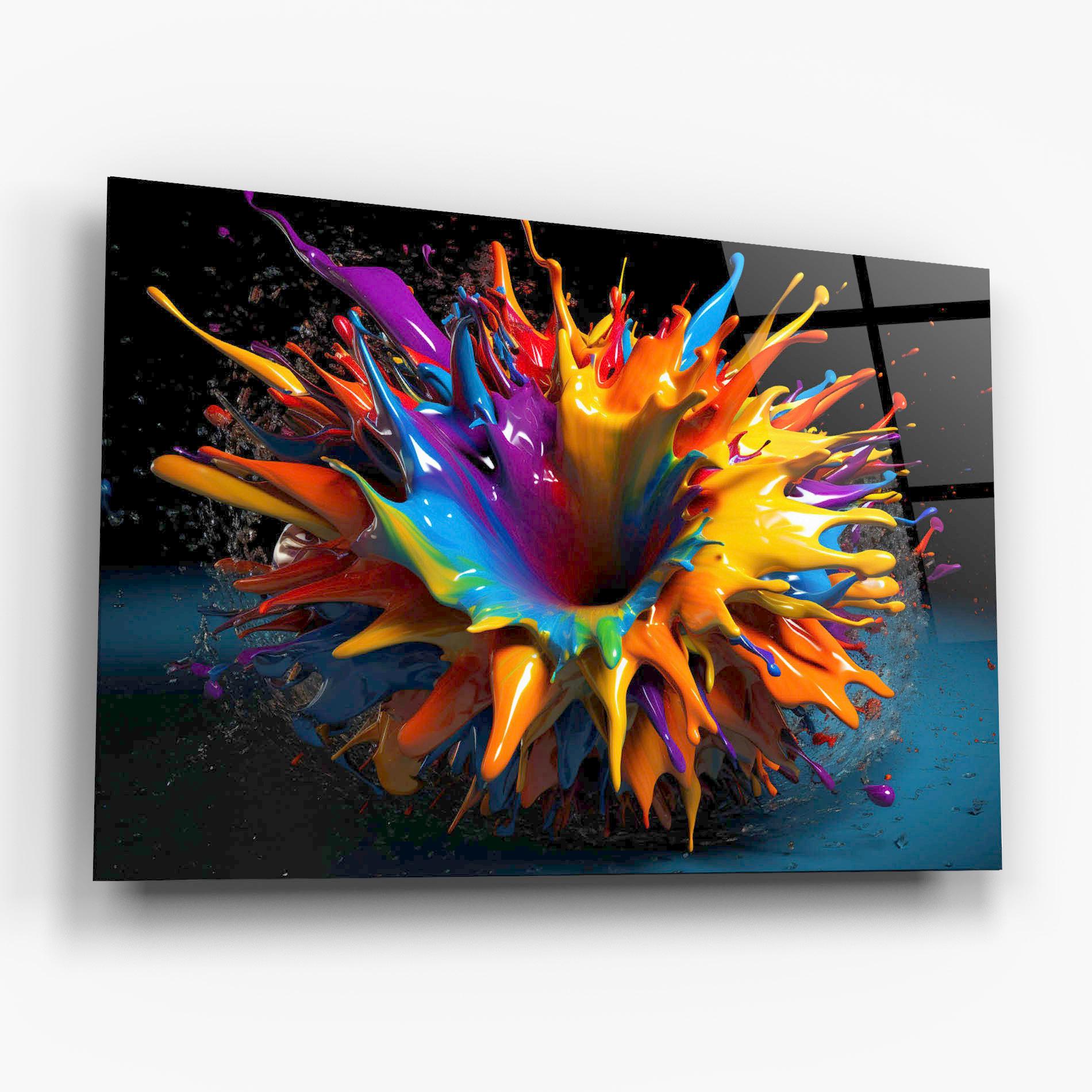 Üvegkép 3d Color Splash mockup 6