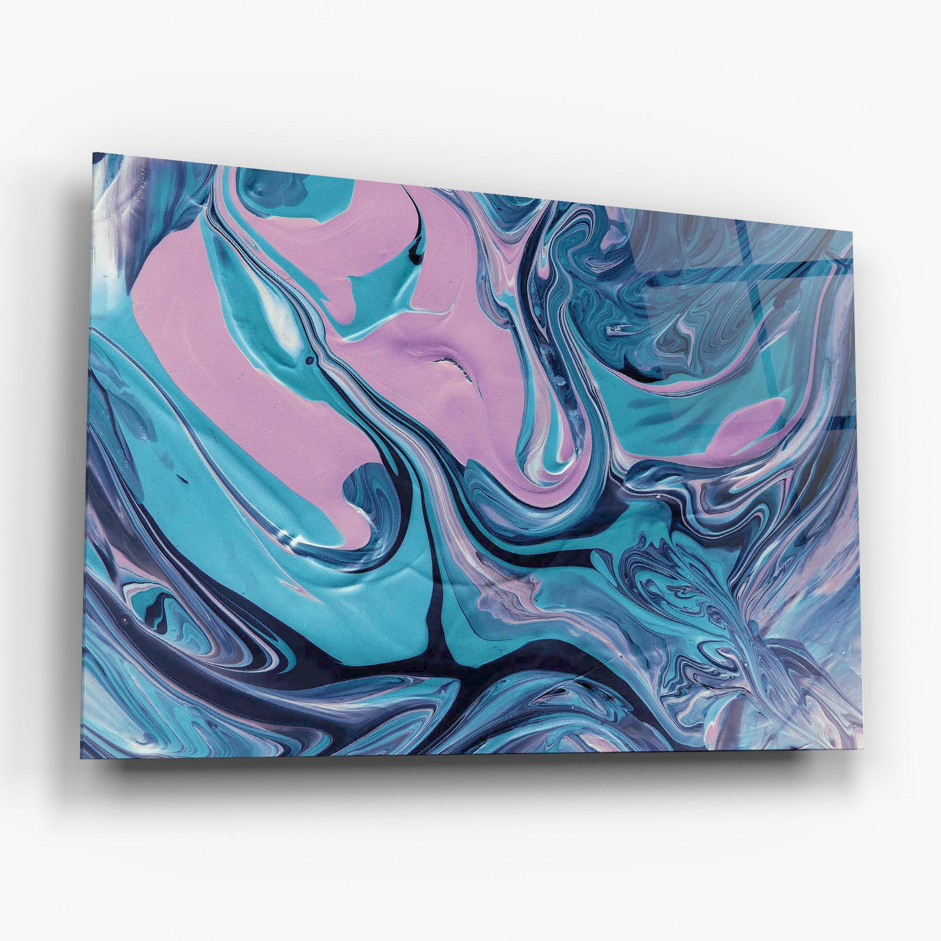 Üvegkép Abstract Blue And Pink mockup 6