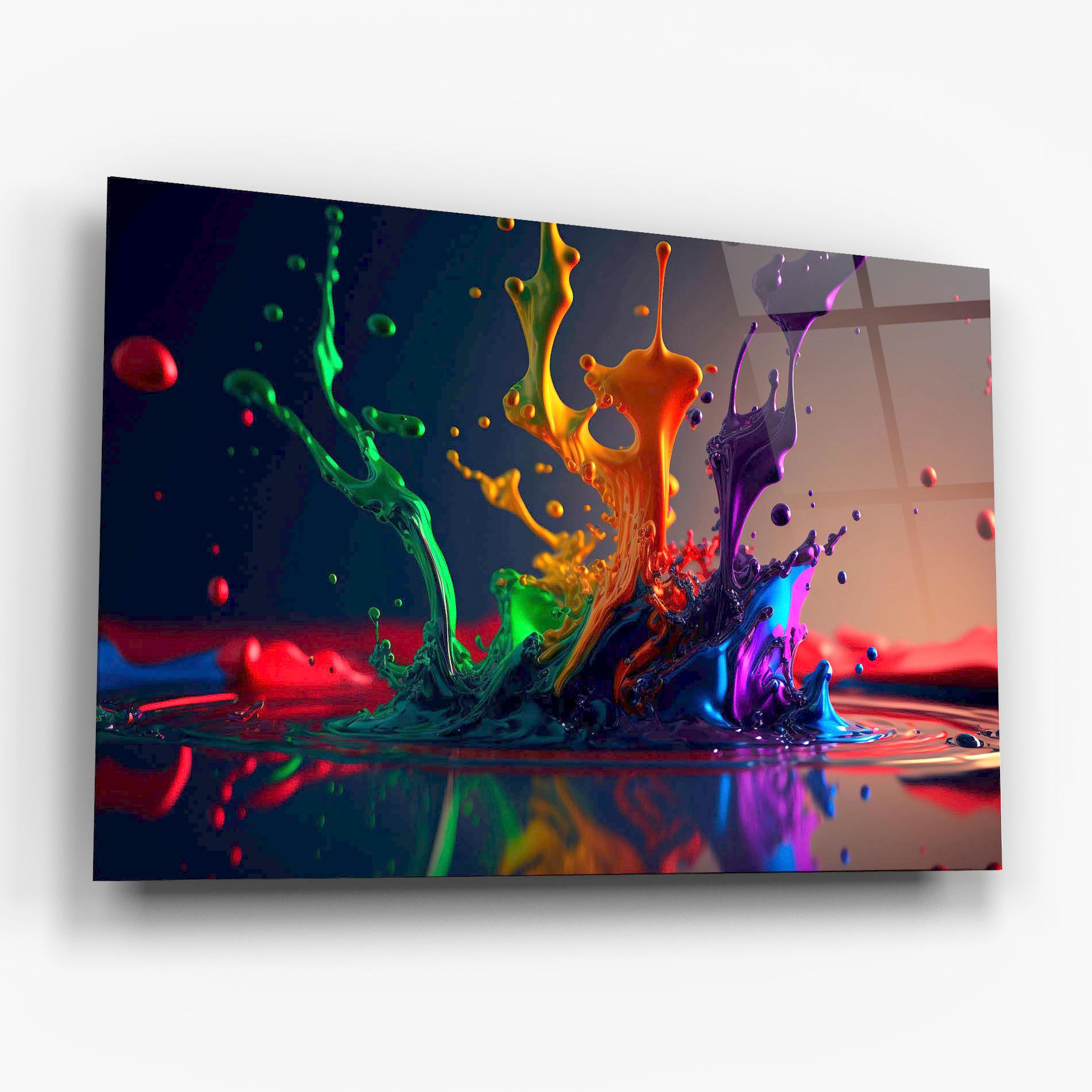 Üvegkép Green Color Splash mockup 6