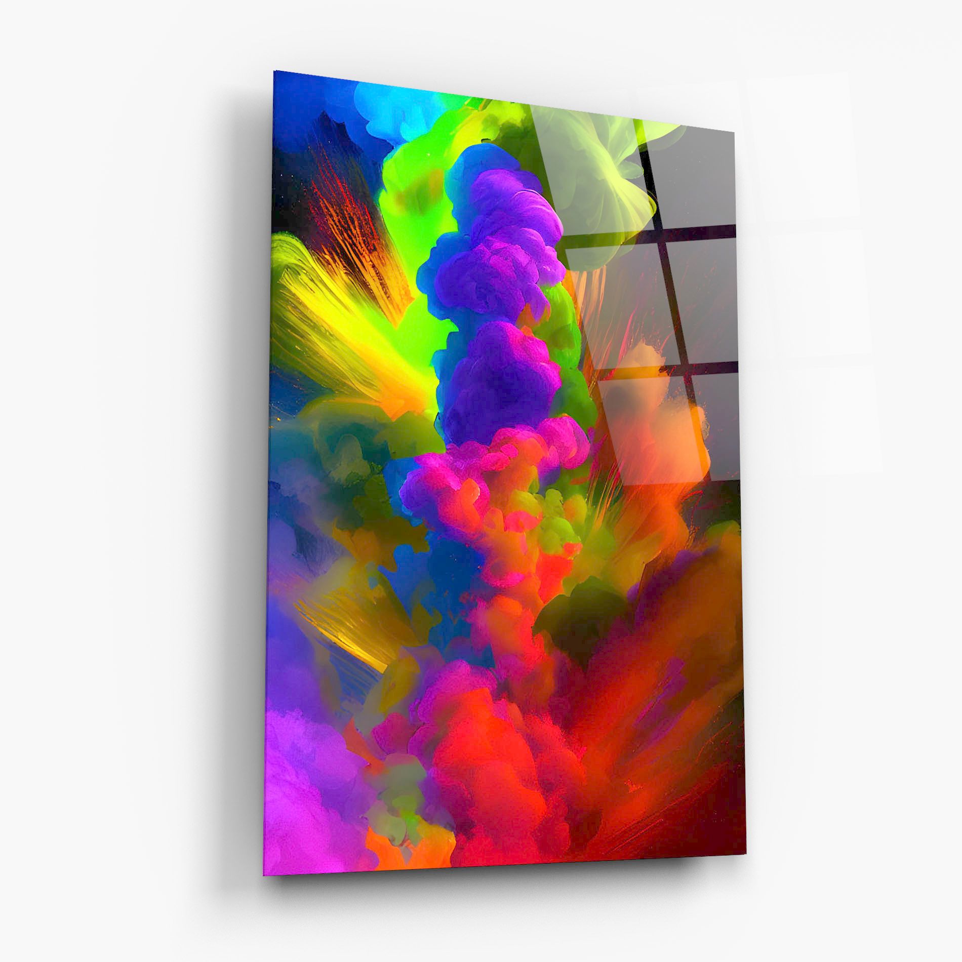 Blurred Colorful Smoke mockup 6