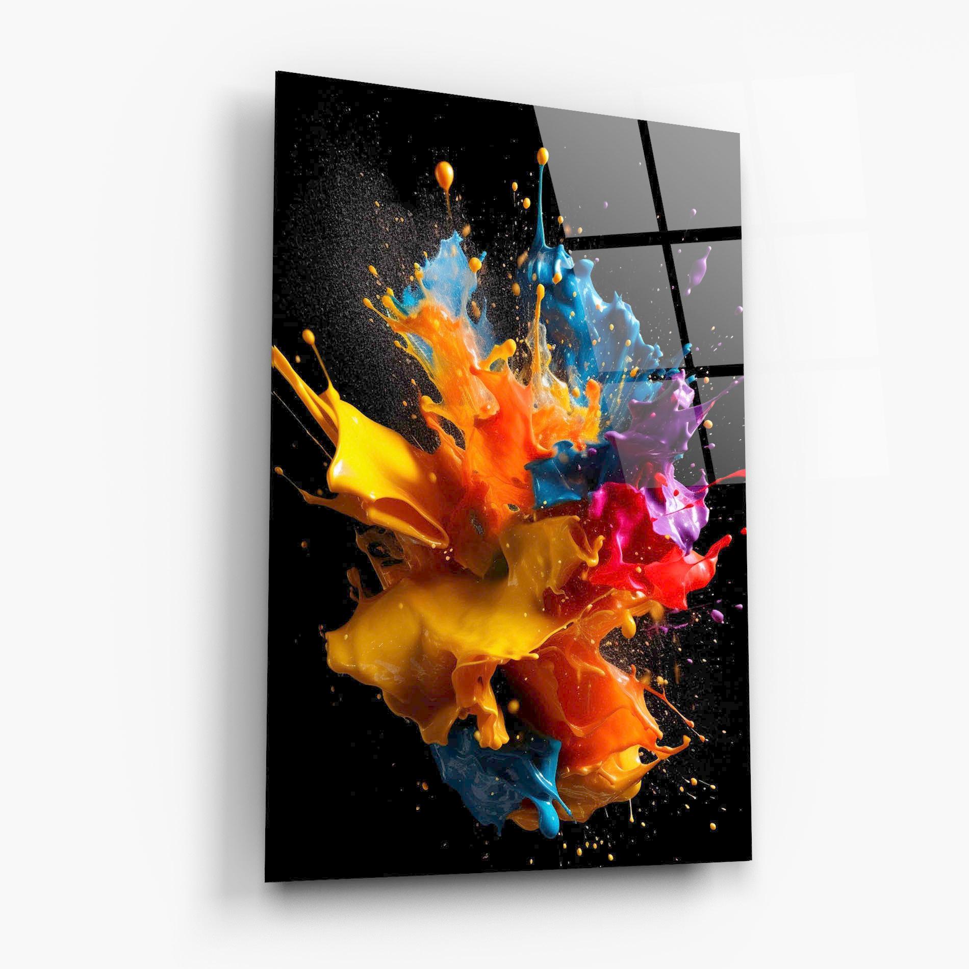 Üvegkép Colors Splashing mockup 6