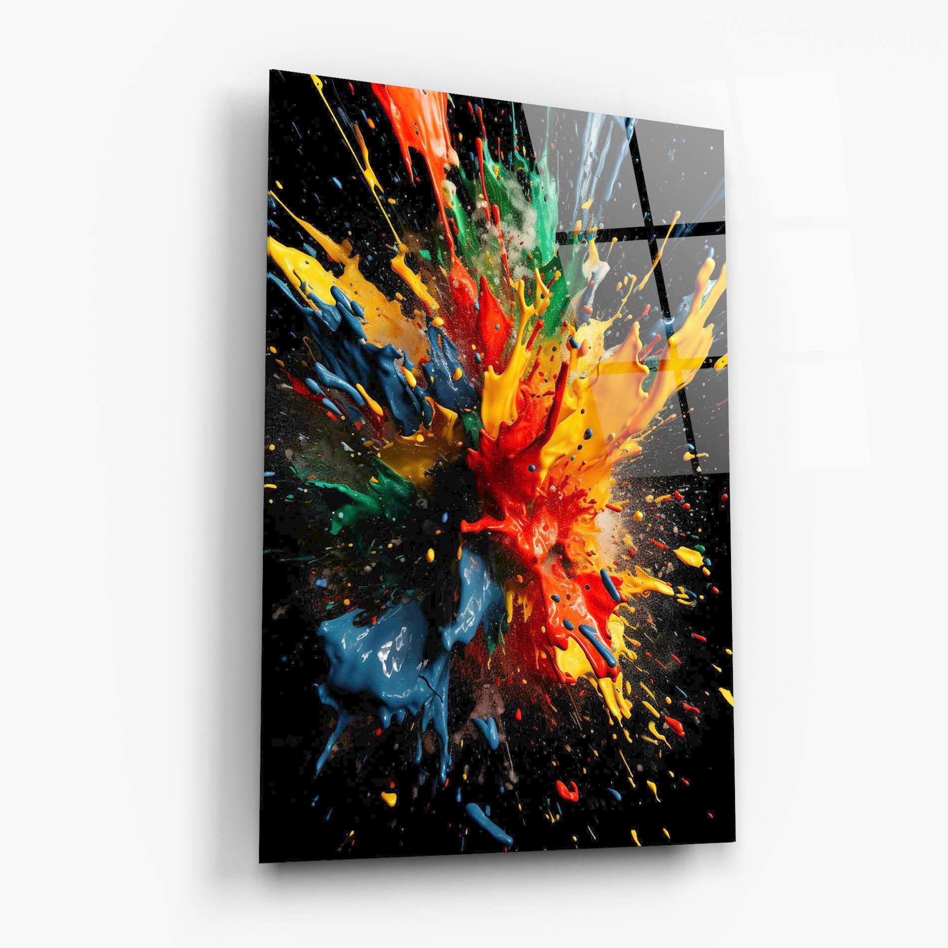 Üvegkép Floating Color Splash mockup 6