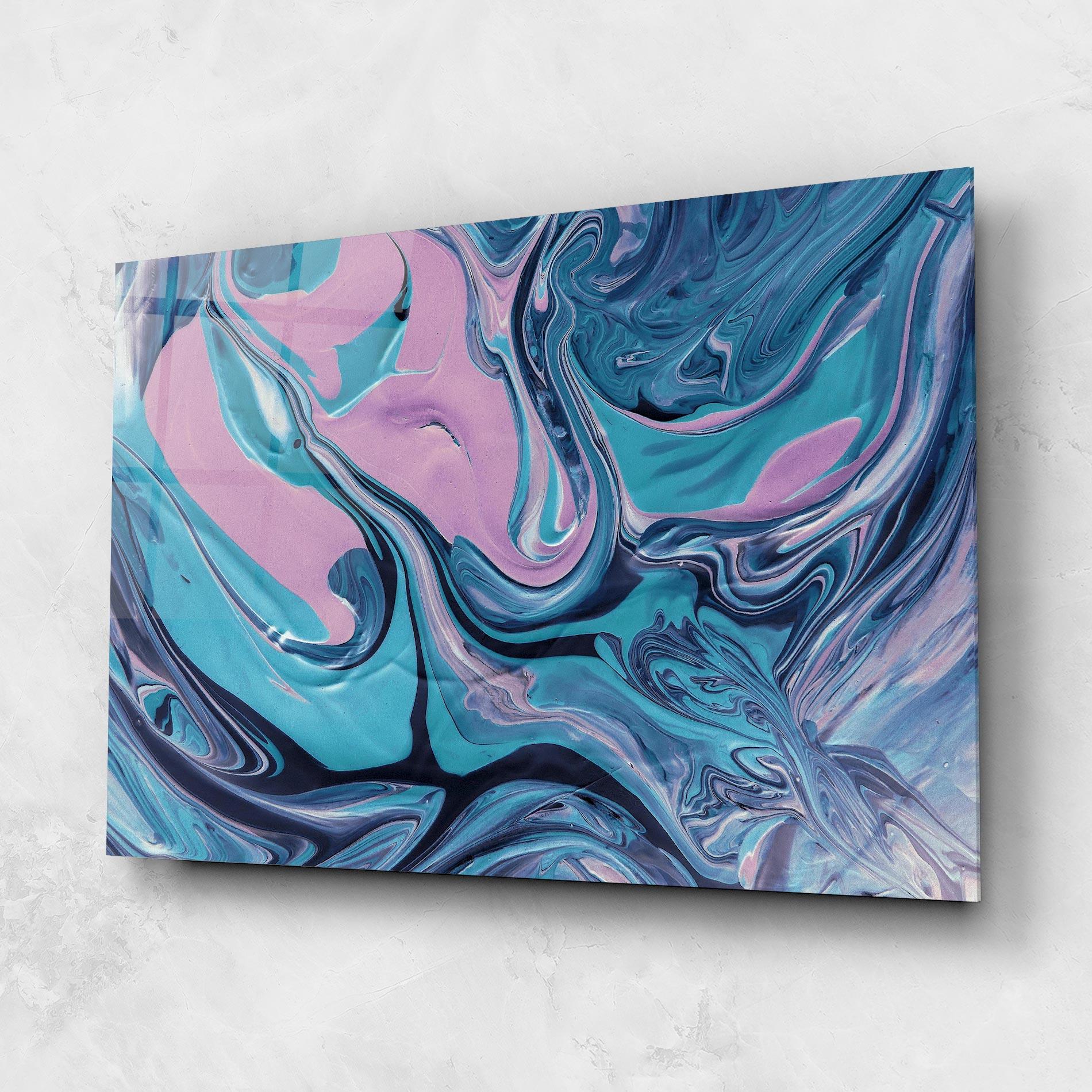 Üvegkép Abstract Blue And Pink mockup 1