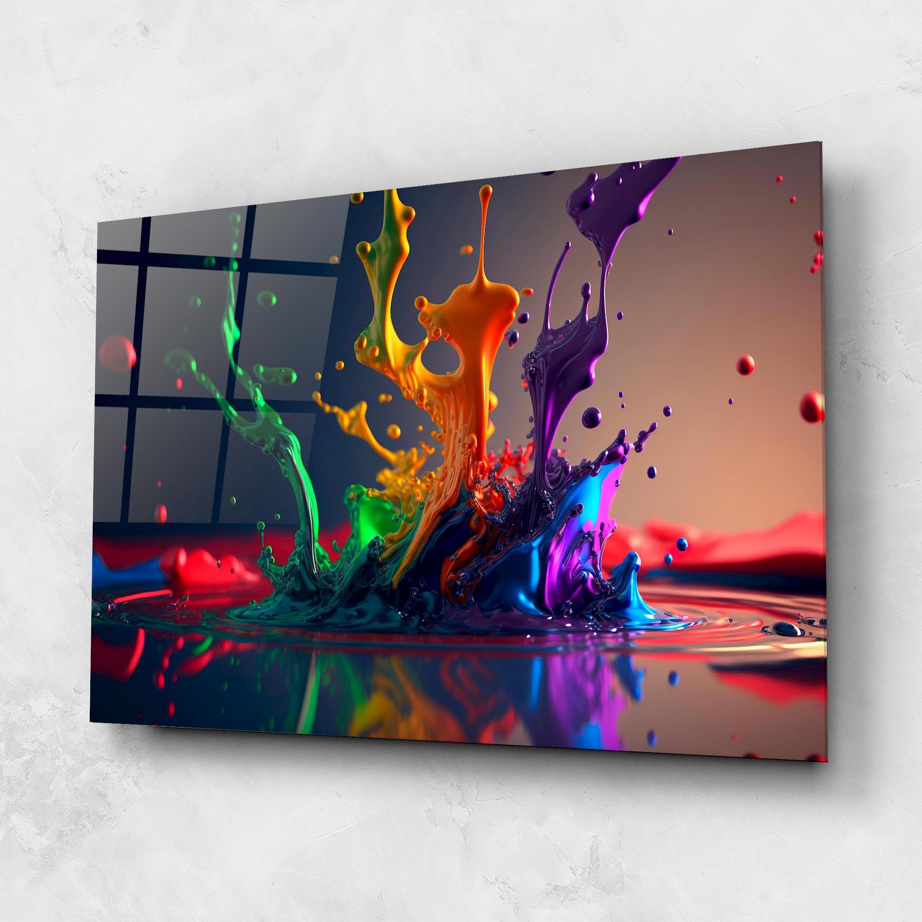 Üvegkép Green Color Splash mockup 1