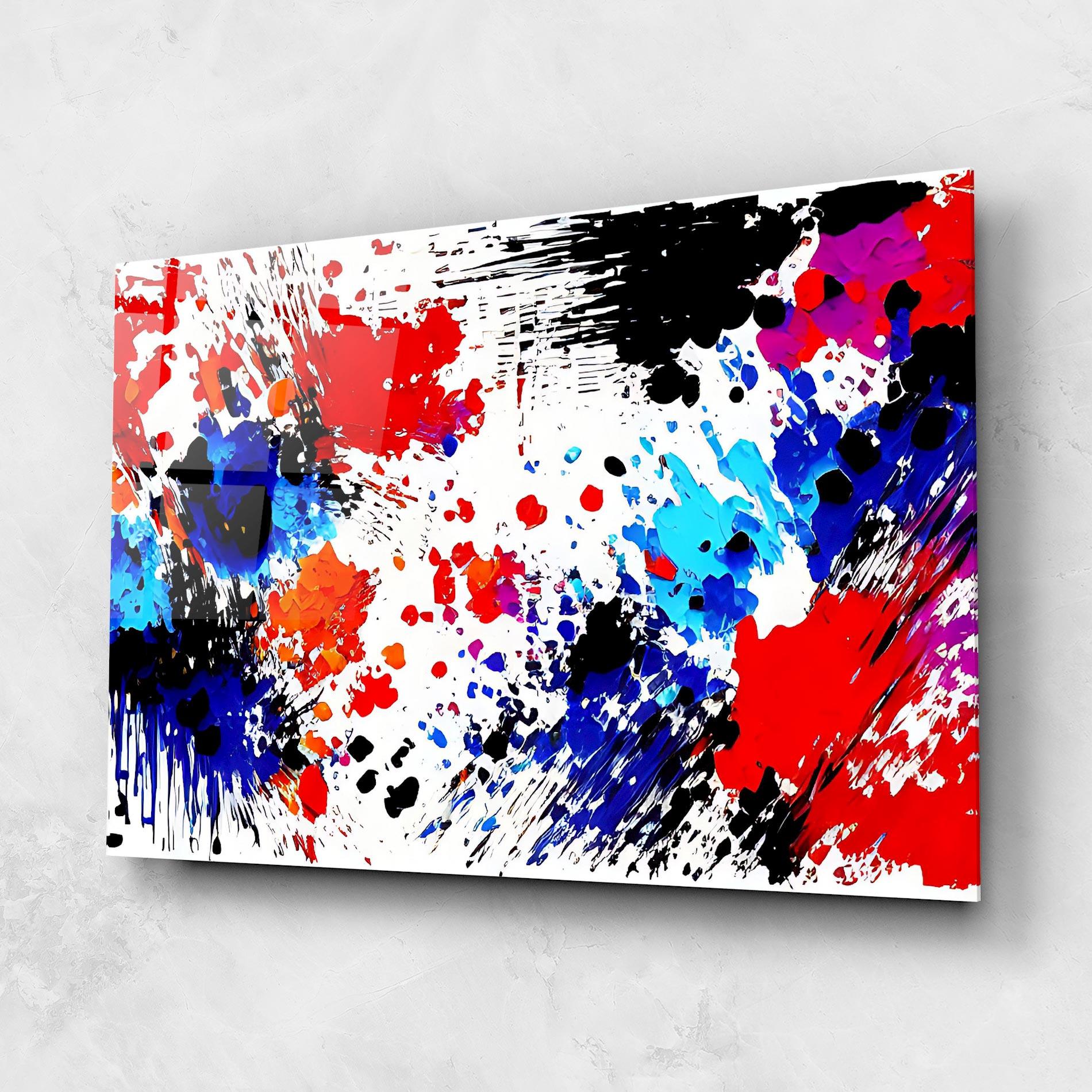 Üvegkép Oil Red Paint mockup 1