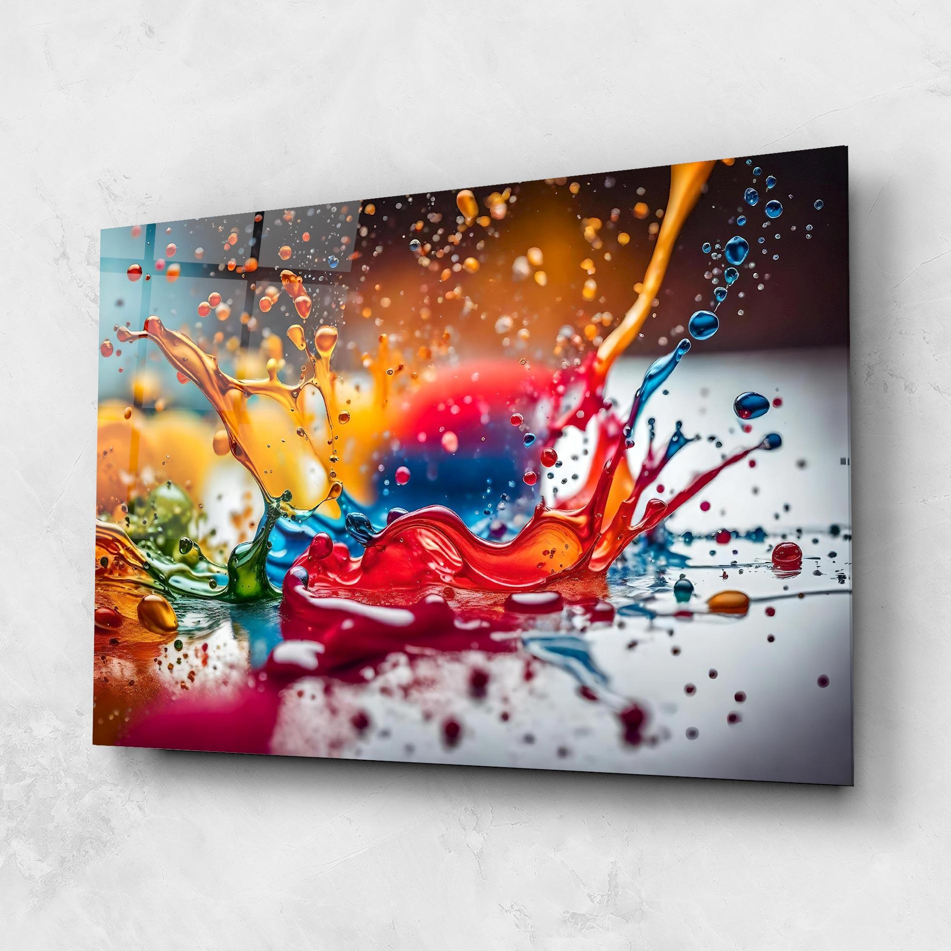 Üvegkép Water Color Splash mockup 1