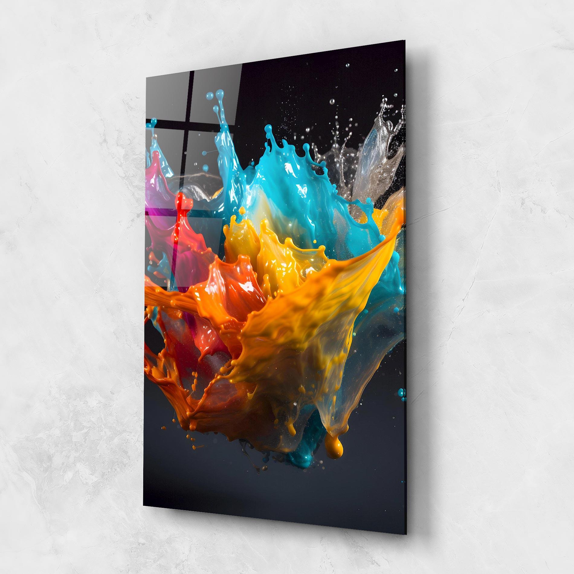Üvegkép Colorful Splash Floating mockup 1