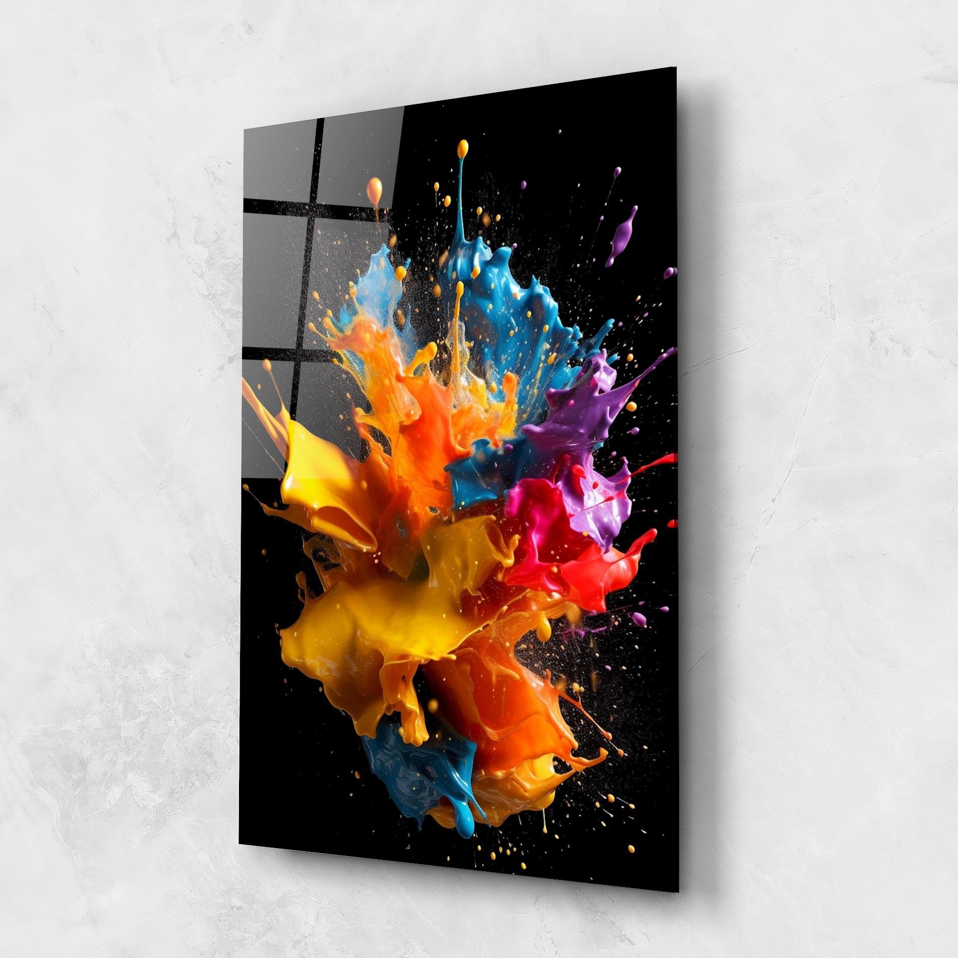 Üvegkép Colors Splashing mockup 1