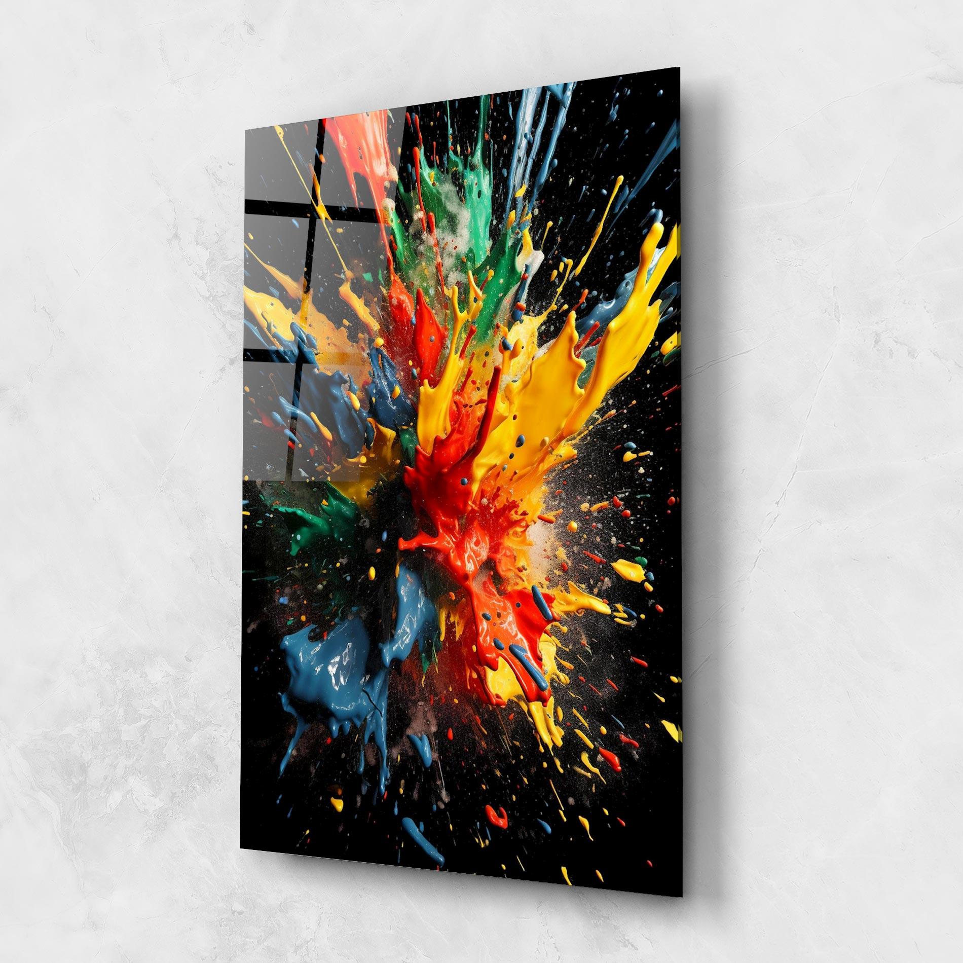 Üvegkép Floating Color Splash mockup 1