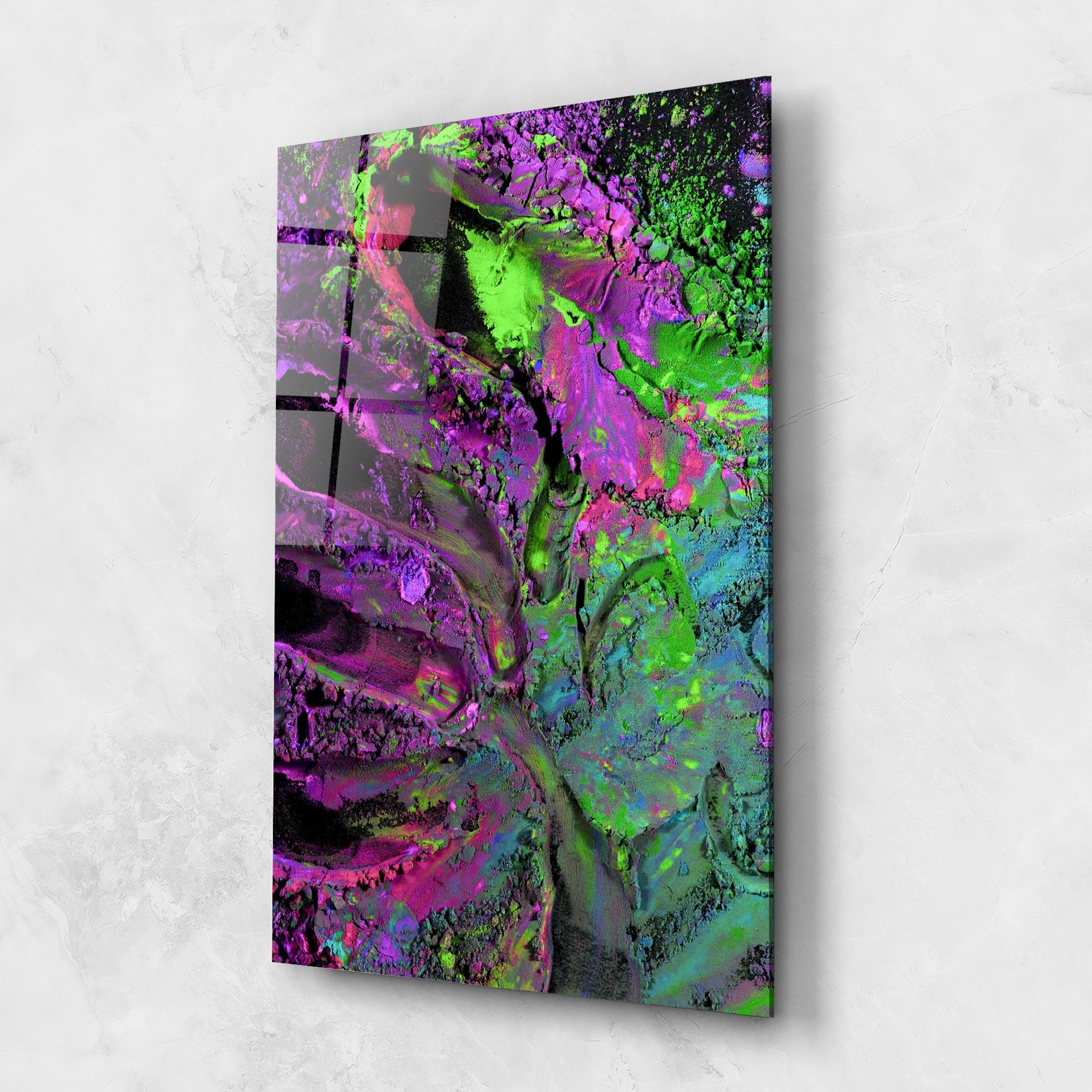 Üvegkép Purple Powder mockup 1
