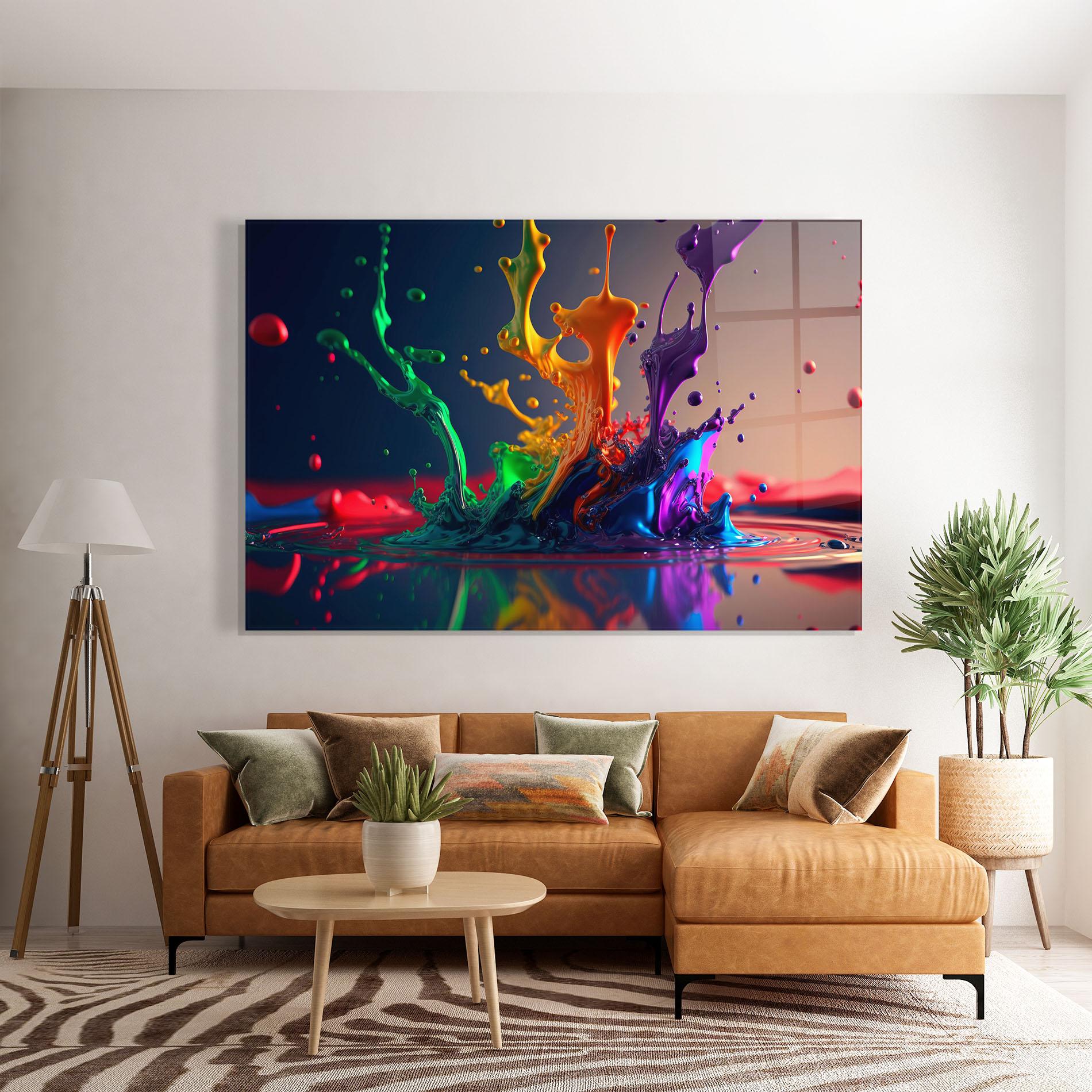 Üvegkép Green Color Splash mockup 7