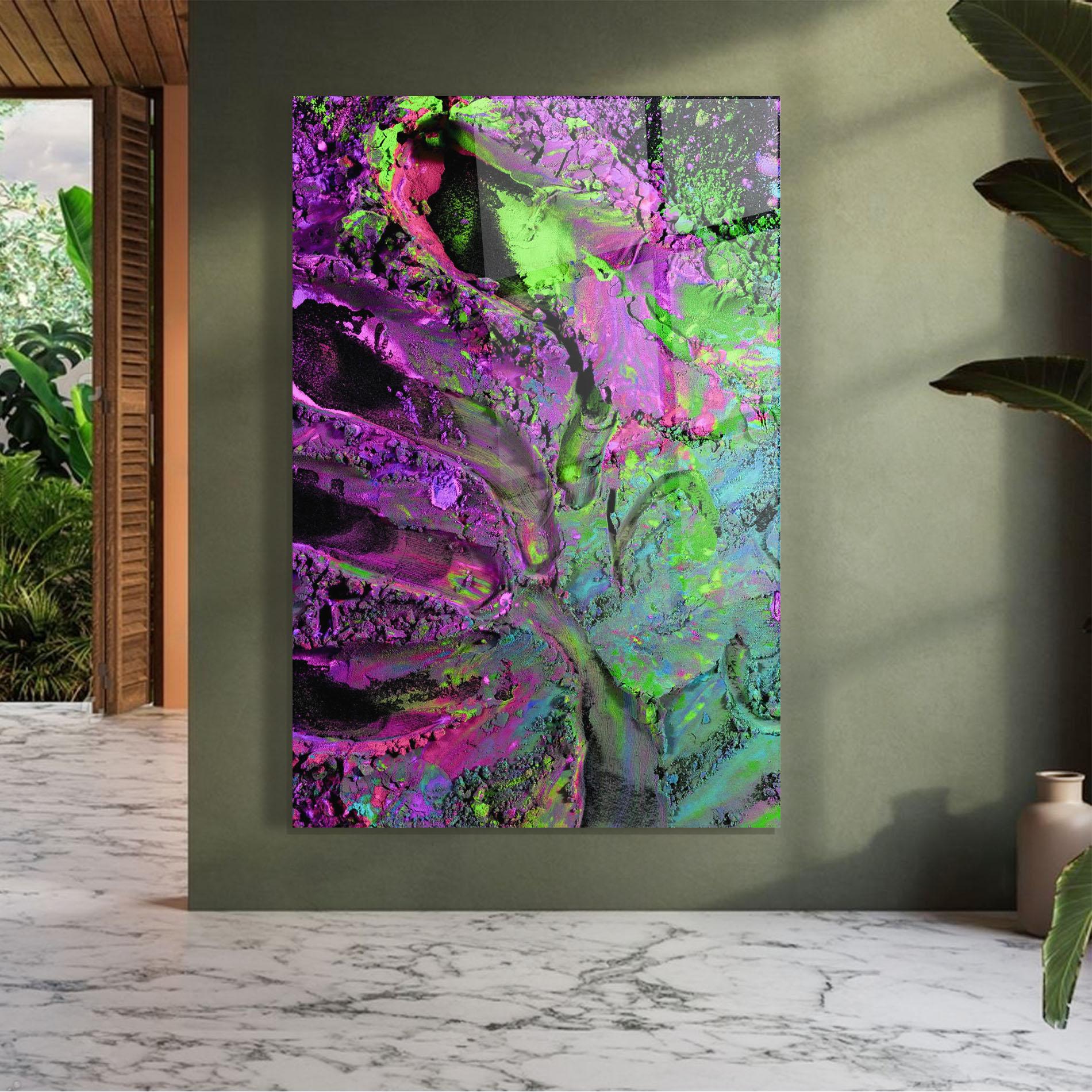 Üvegkép Purple Powder mockup 7