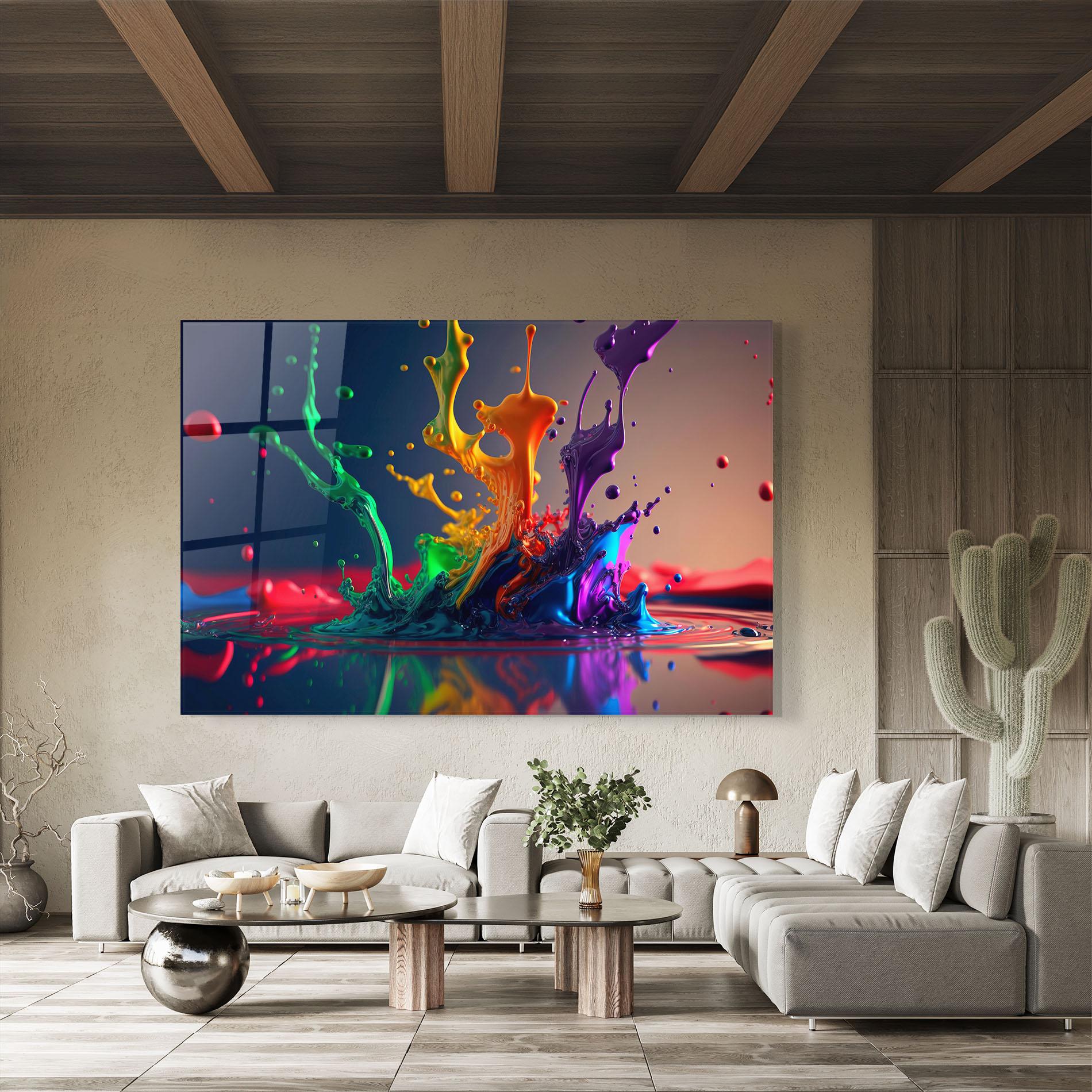 Üvegkép Green Color Splash mockup 8