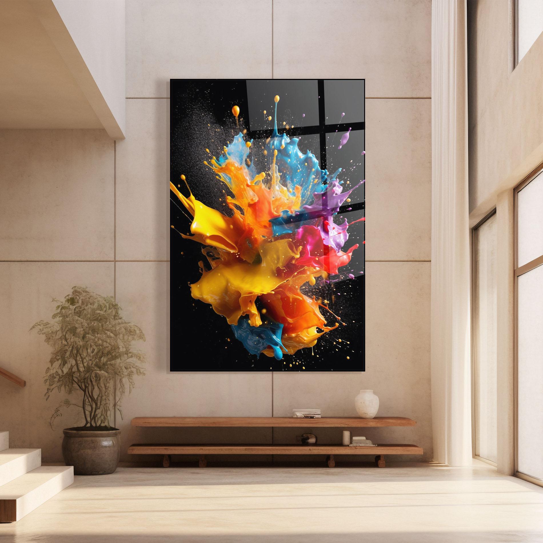 Üvegkép Colors Splashing mockup 8
