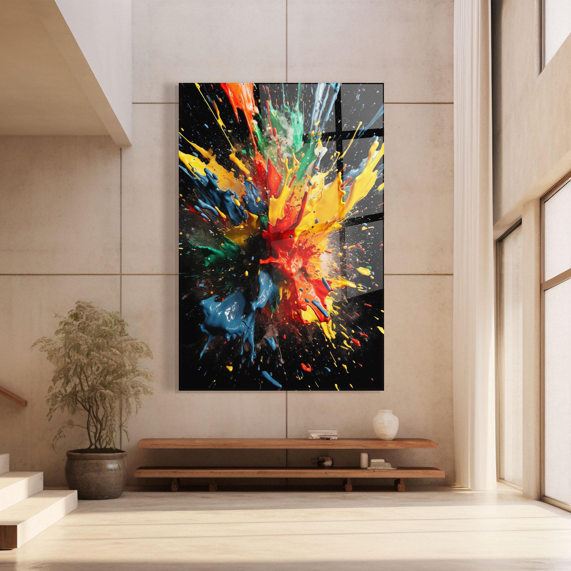 Üvegkép Floating Color Splash mockup 8